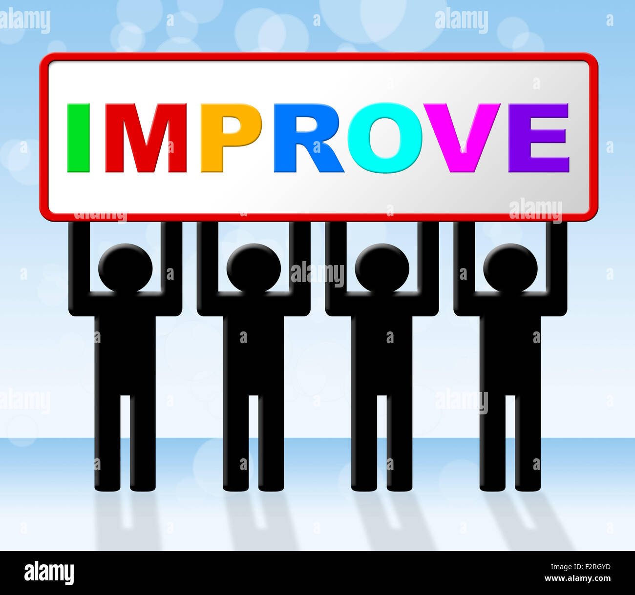 Improve Improvement Representing Evolve Progress And Develop Stock Photo