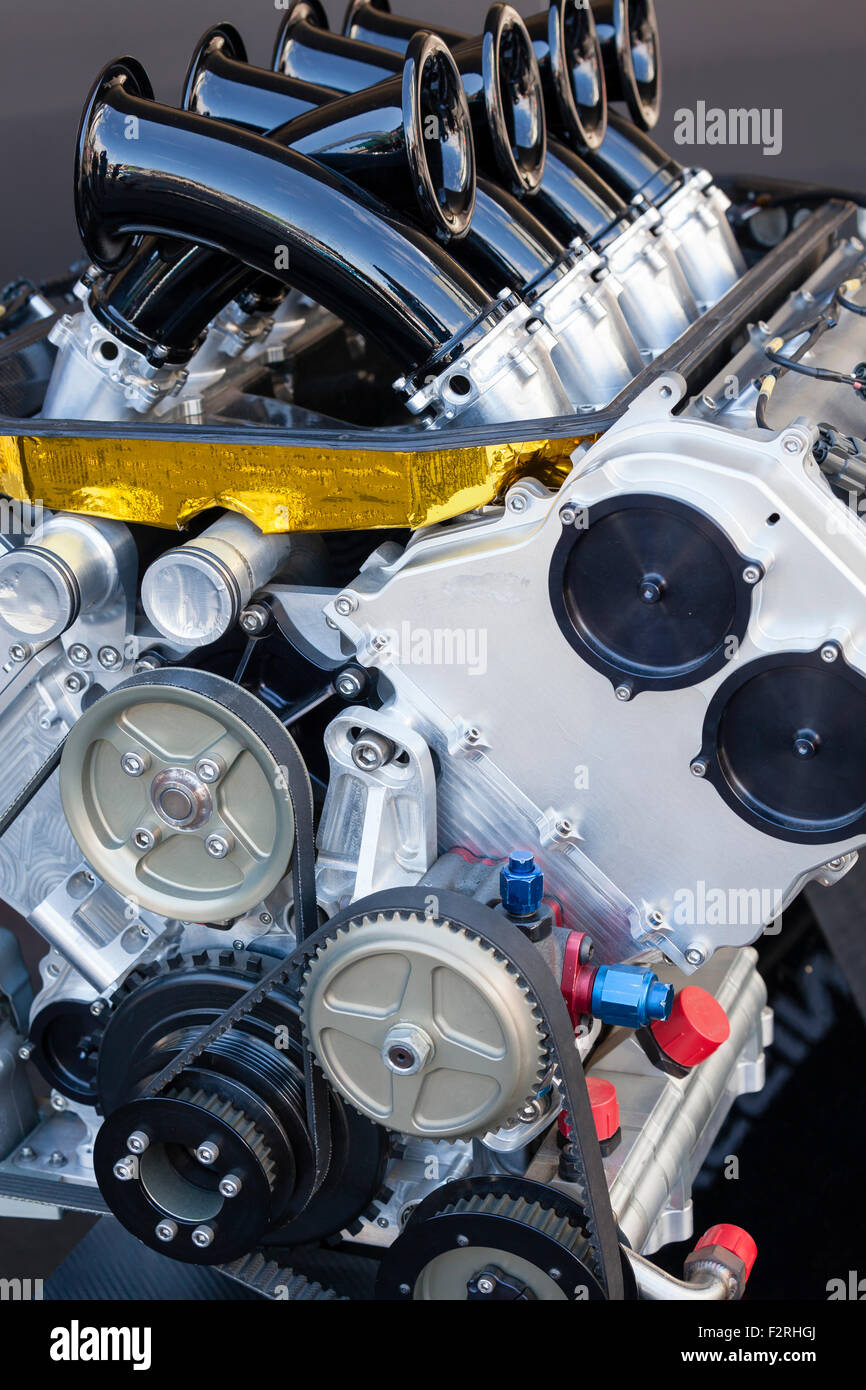 Race car engine Stock Photo