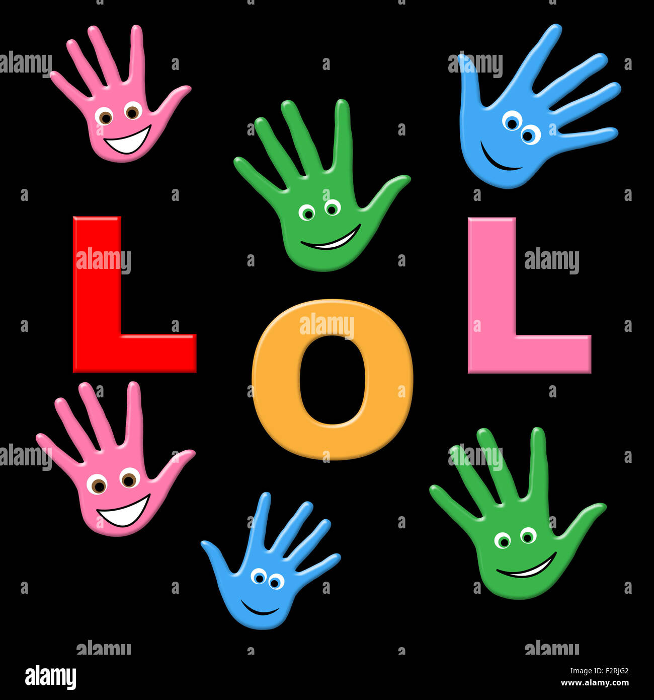 Kids Lol Representing Laughing Out Loud And Child Stock Photo