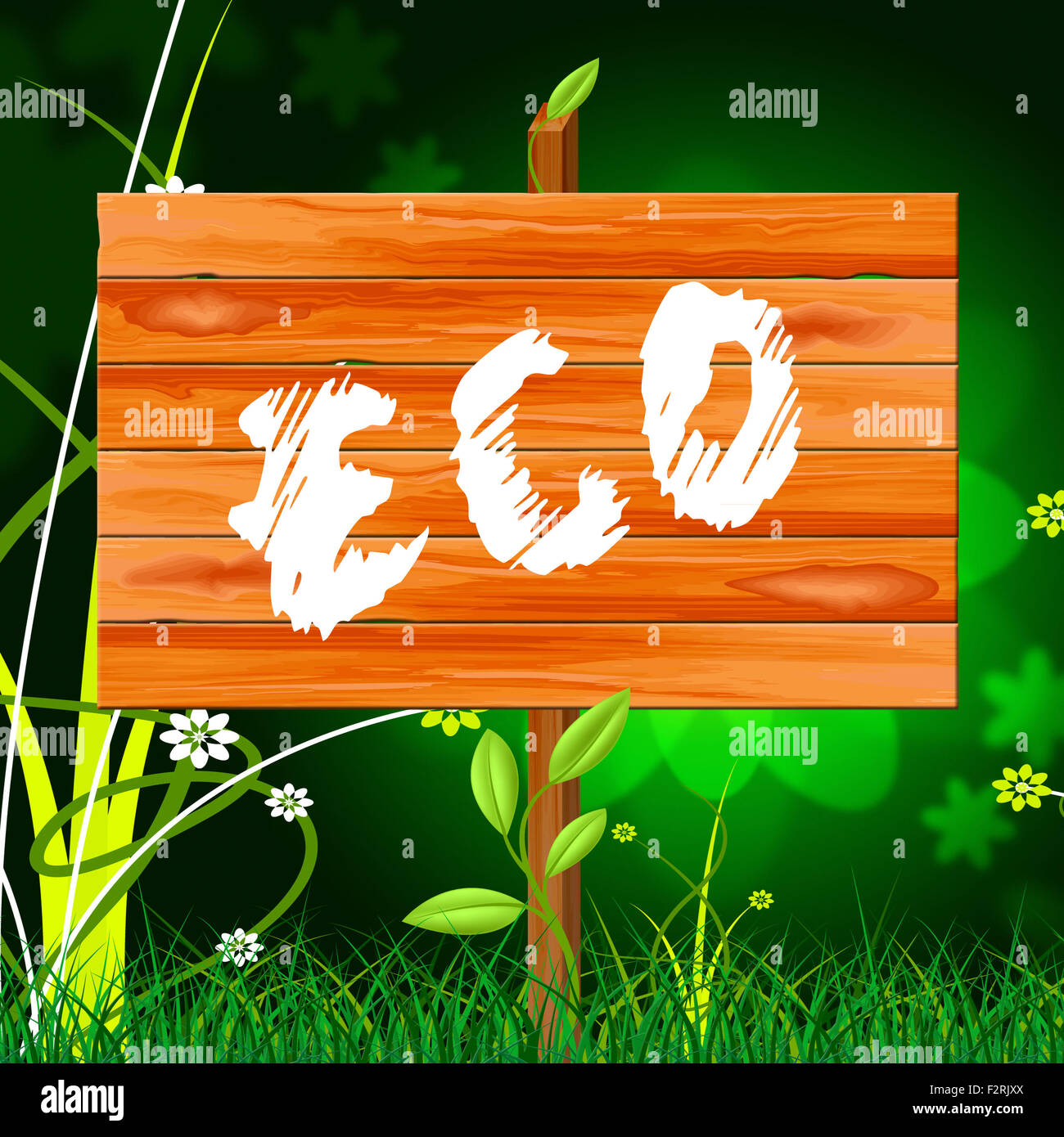 Eco Friendly Meaning Go Green And Ecosystem Stock Photo Alamy