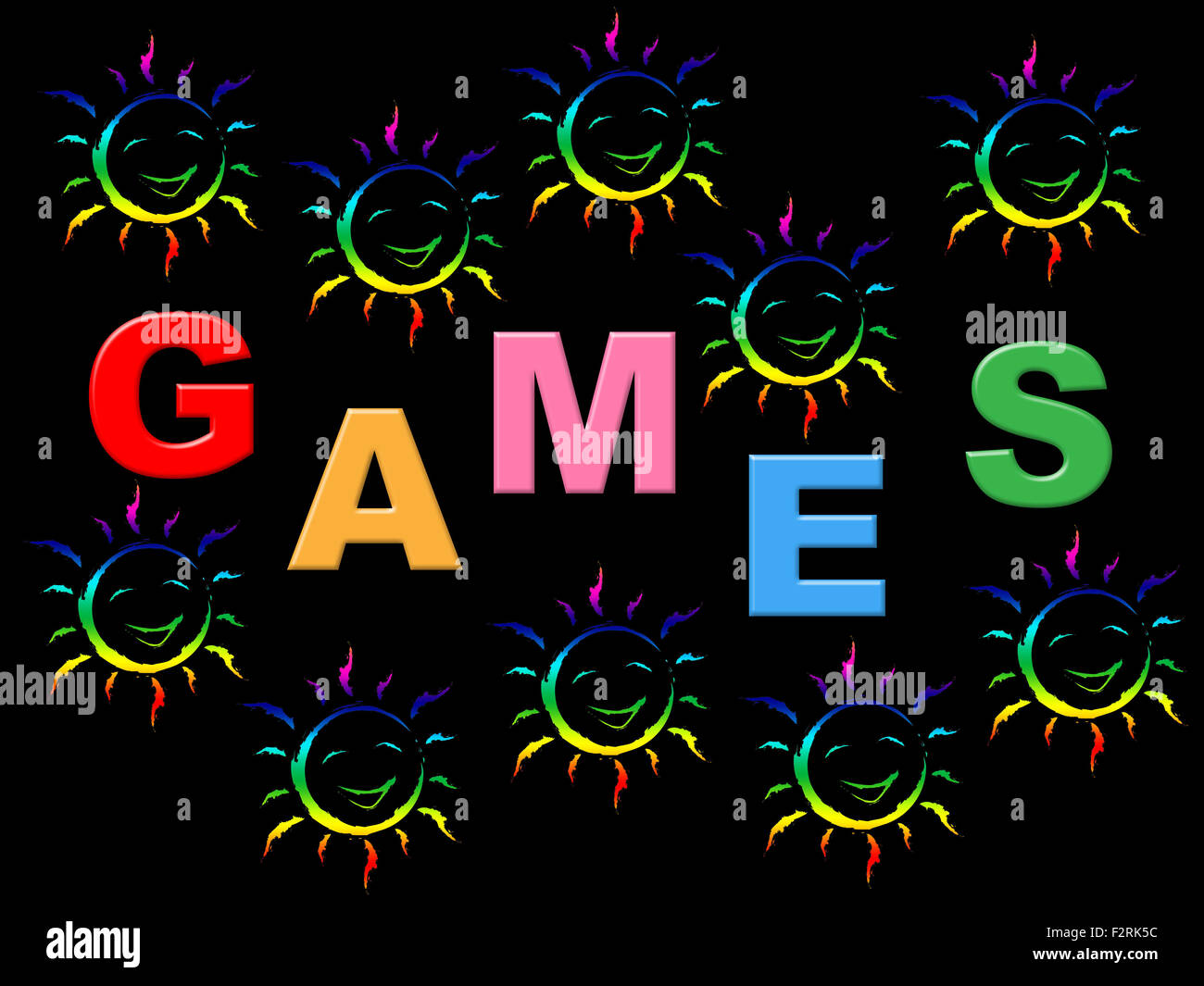 Kids Games Meaning Leisure Youngsters And Toddlers Stock Photo Alamy