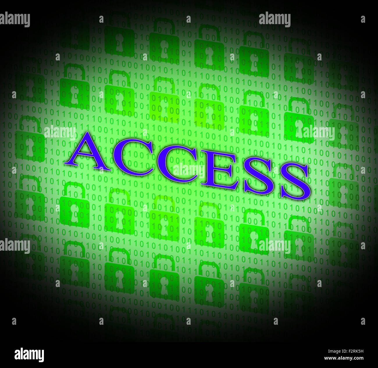 Security Access Indicating Accessible Permission And Encryption Stock
