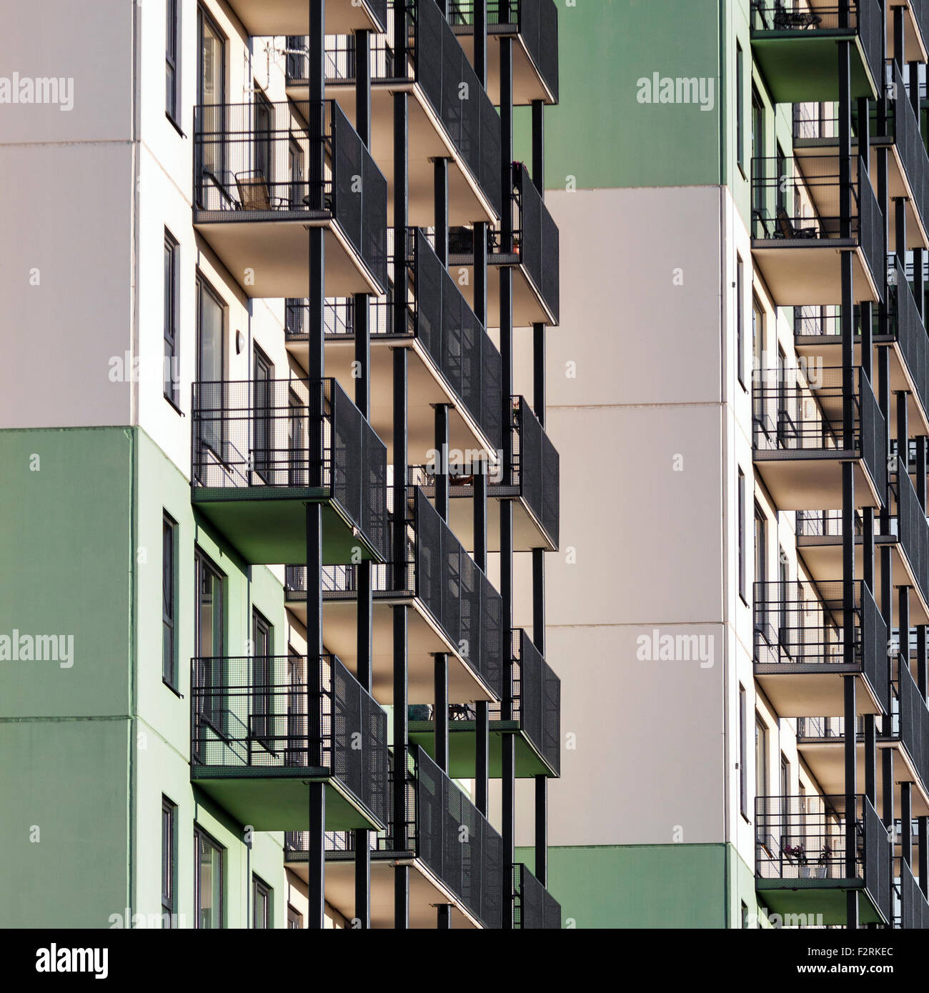 Modern residential building with balconies Stock Photo