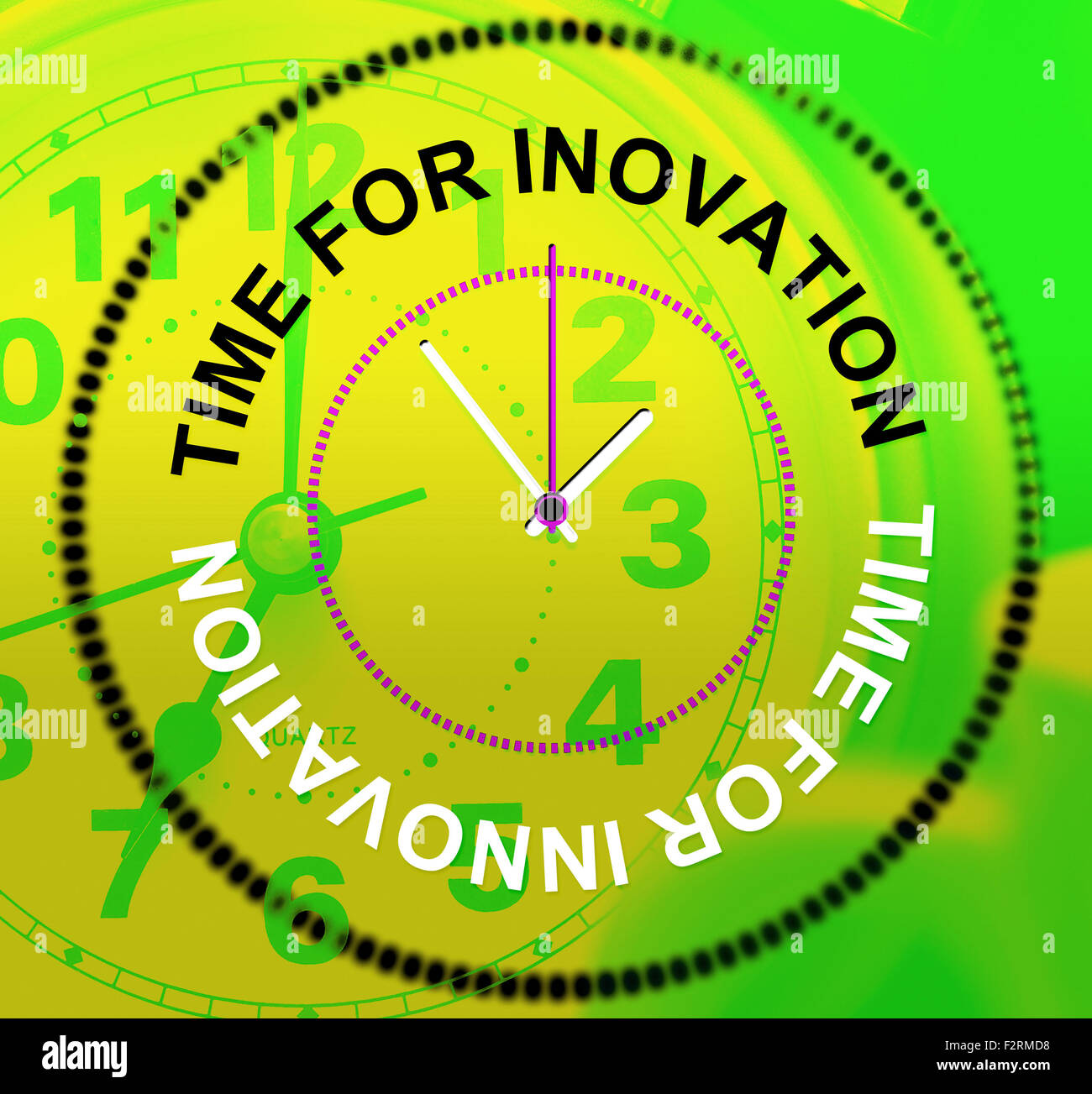 Time For Innovation Indicating Idea Inventions And Create Stock Photo