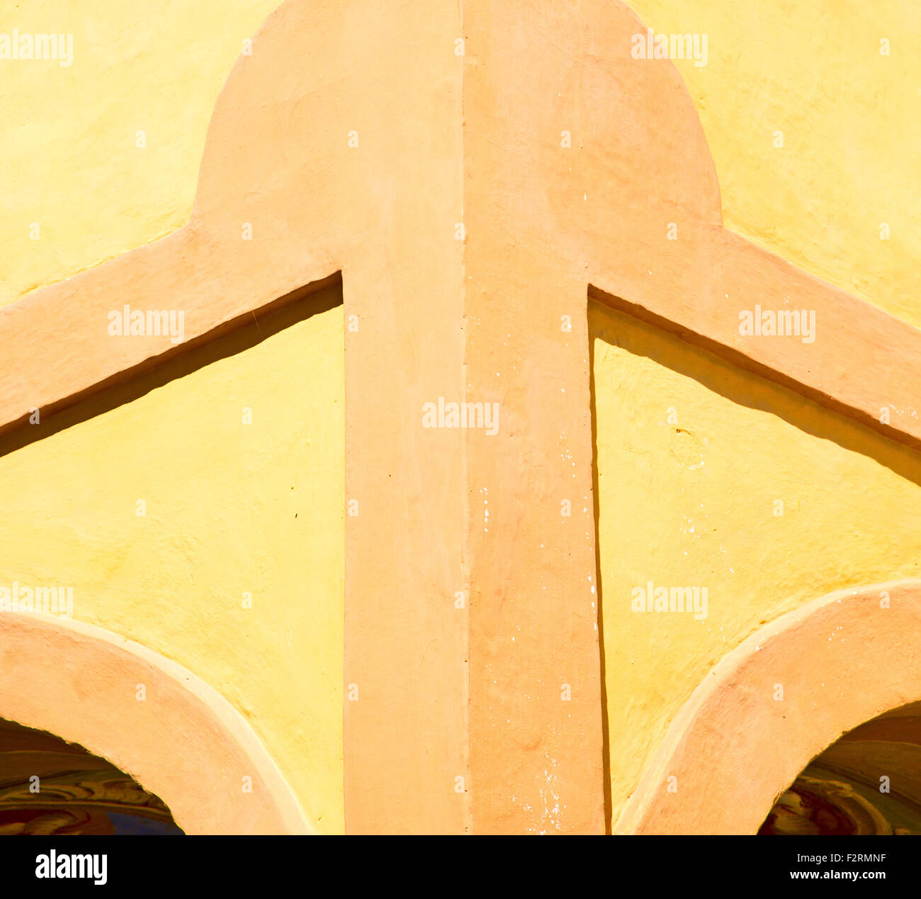orange in europe italy old wall and antique contruction yellow color Stock Photo Alamy