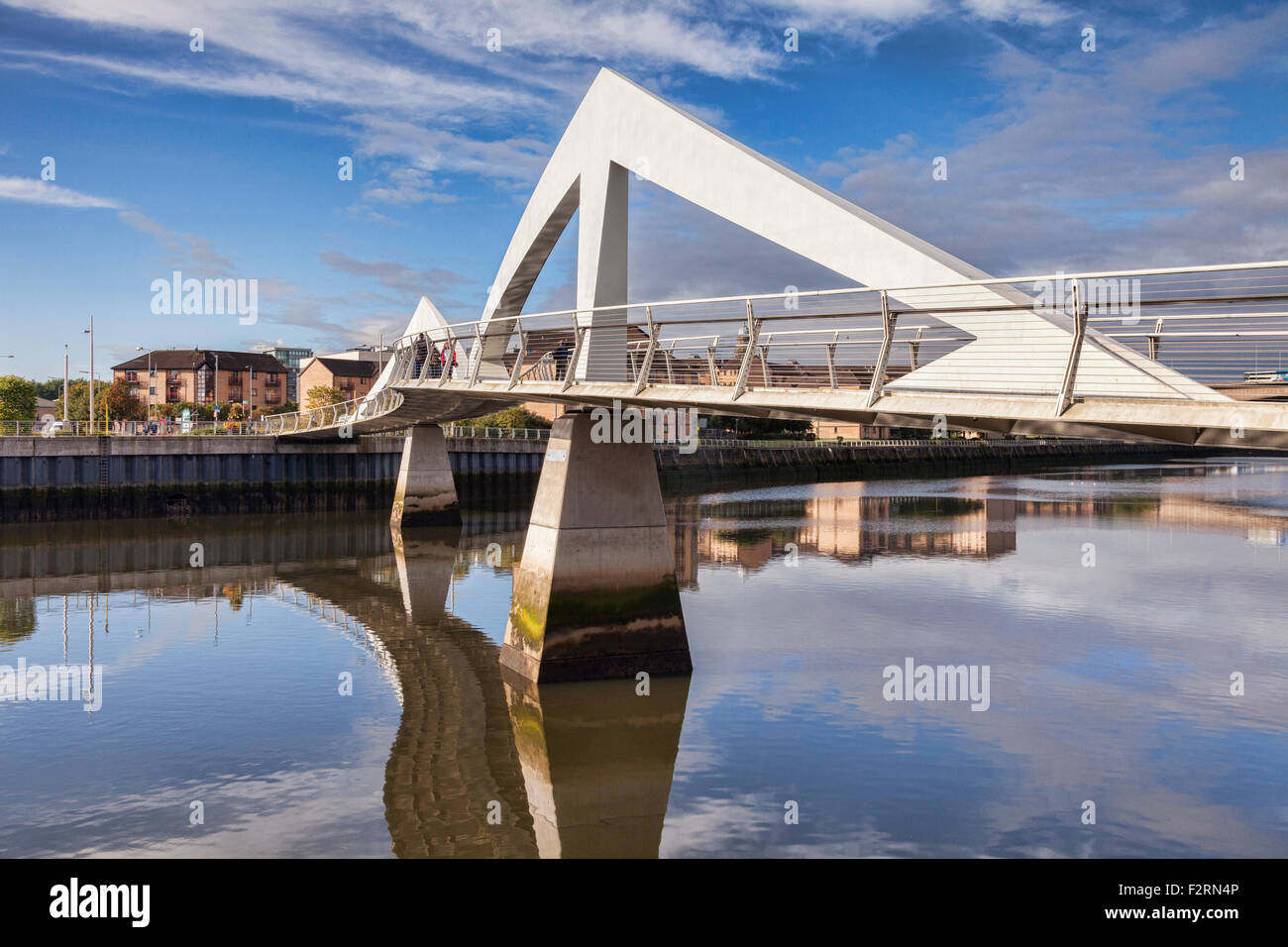 Tradeston Bridge and the River Clyde, Glasgow, Scotland, UK. Stock Photo