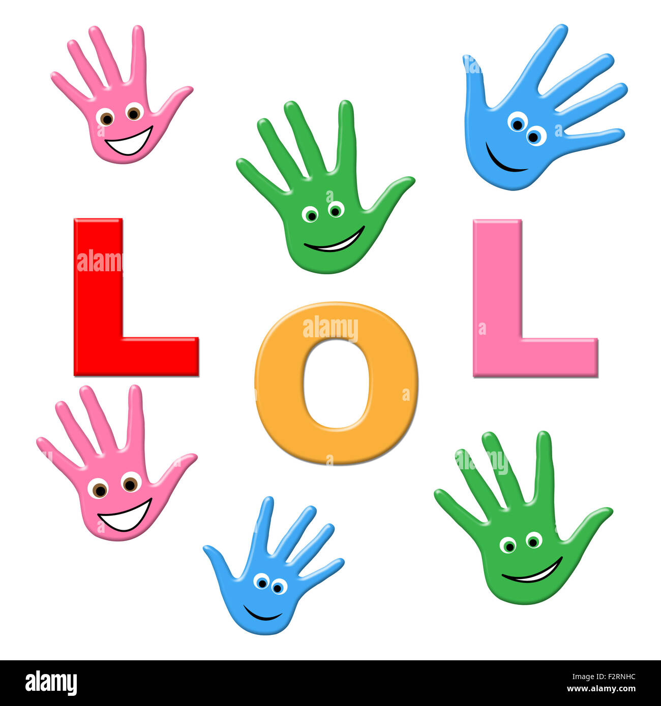 Kids Laugh Meaning Laughing Out Loud And Children Stock Photo