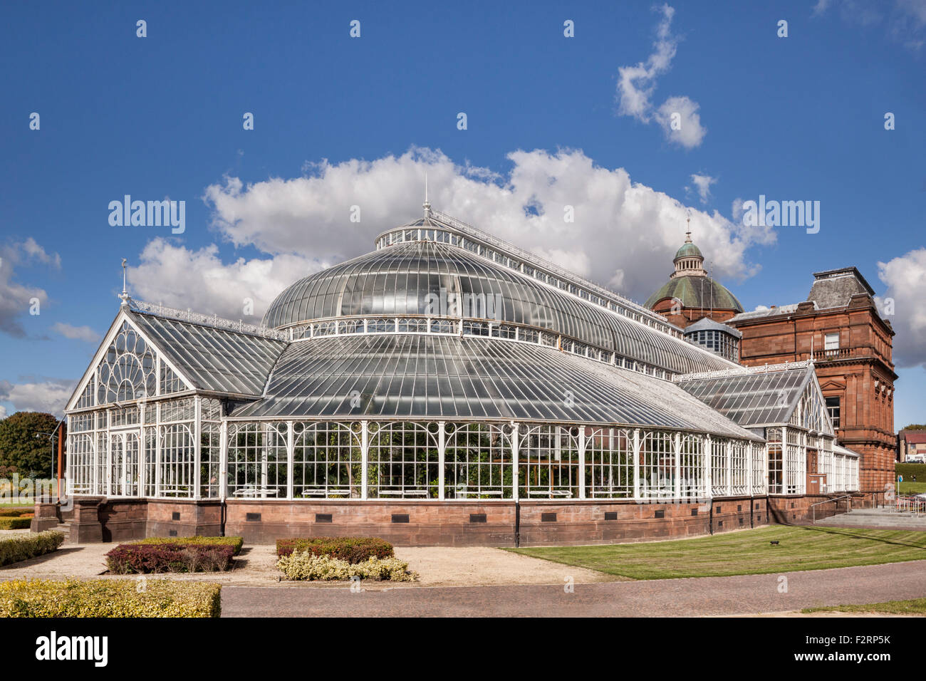 The Winter Gardens and People's Palace museum, Glasgow Green, Scotland. Stock Photo
