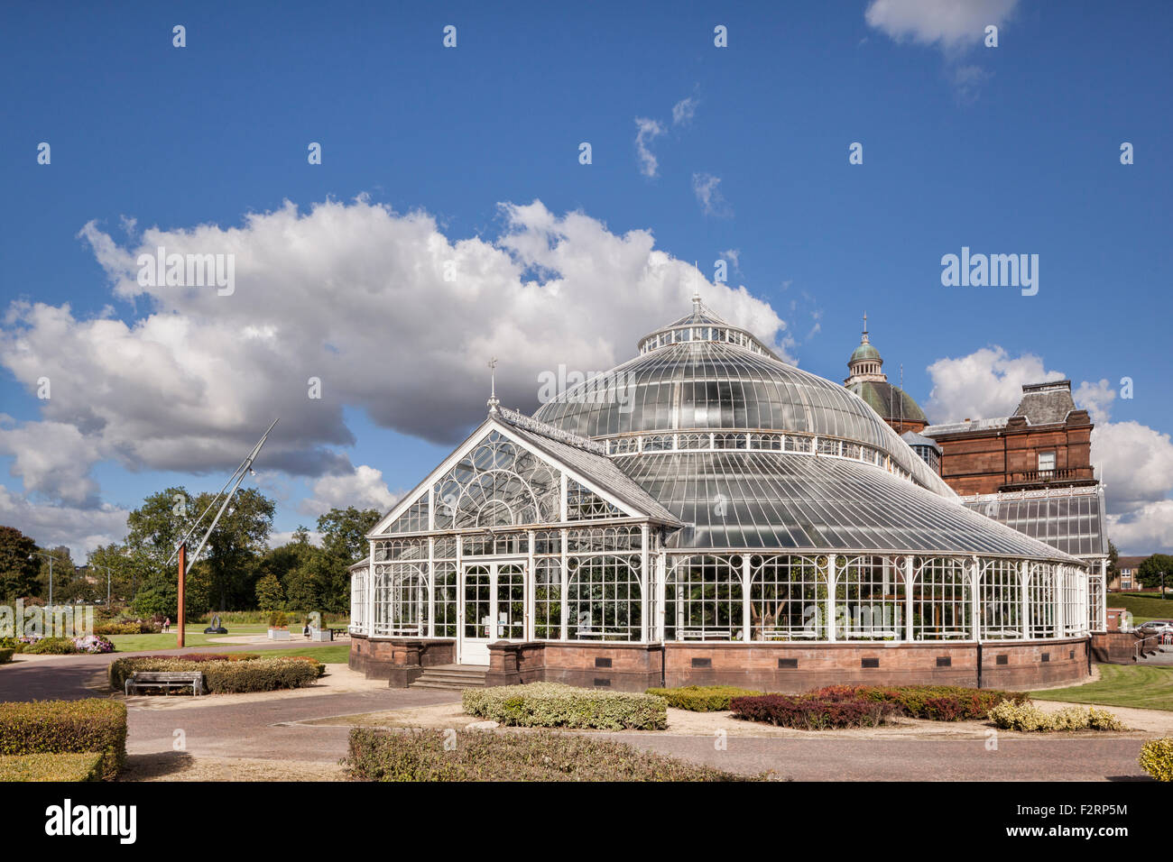 The Winter Gardens and People's Palace museum, Glasgow Green, Scotland. Stock Photo