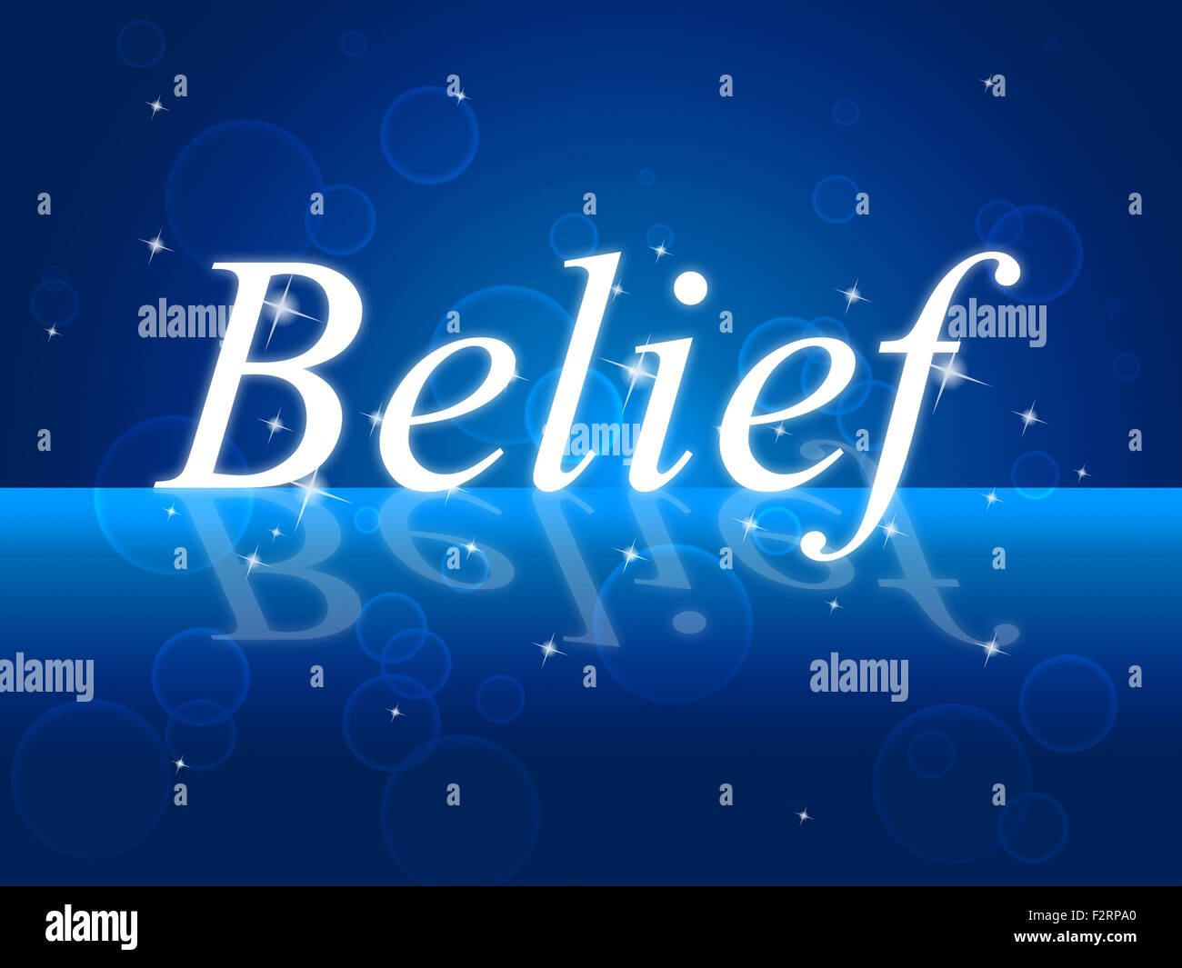 Word Belief Meaning Belive In Yourself And Believing Beliefs Stock