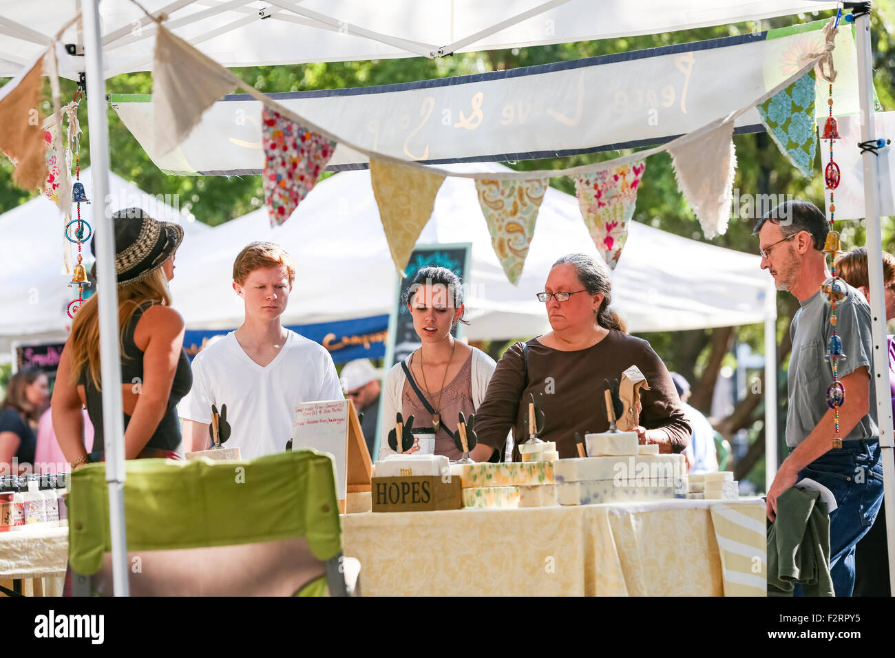 The Farmers Market along Main Street in downtown Greenville, South