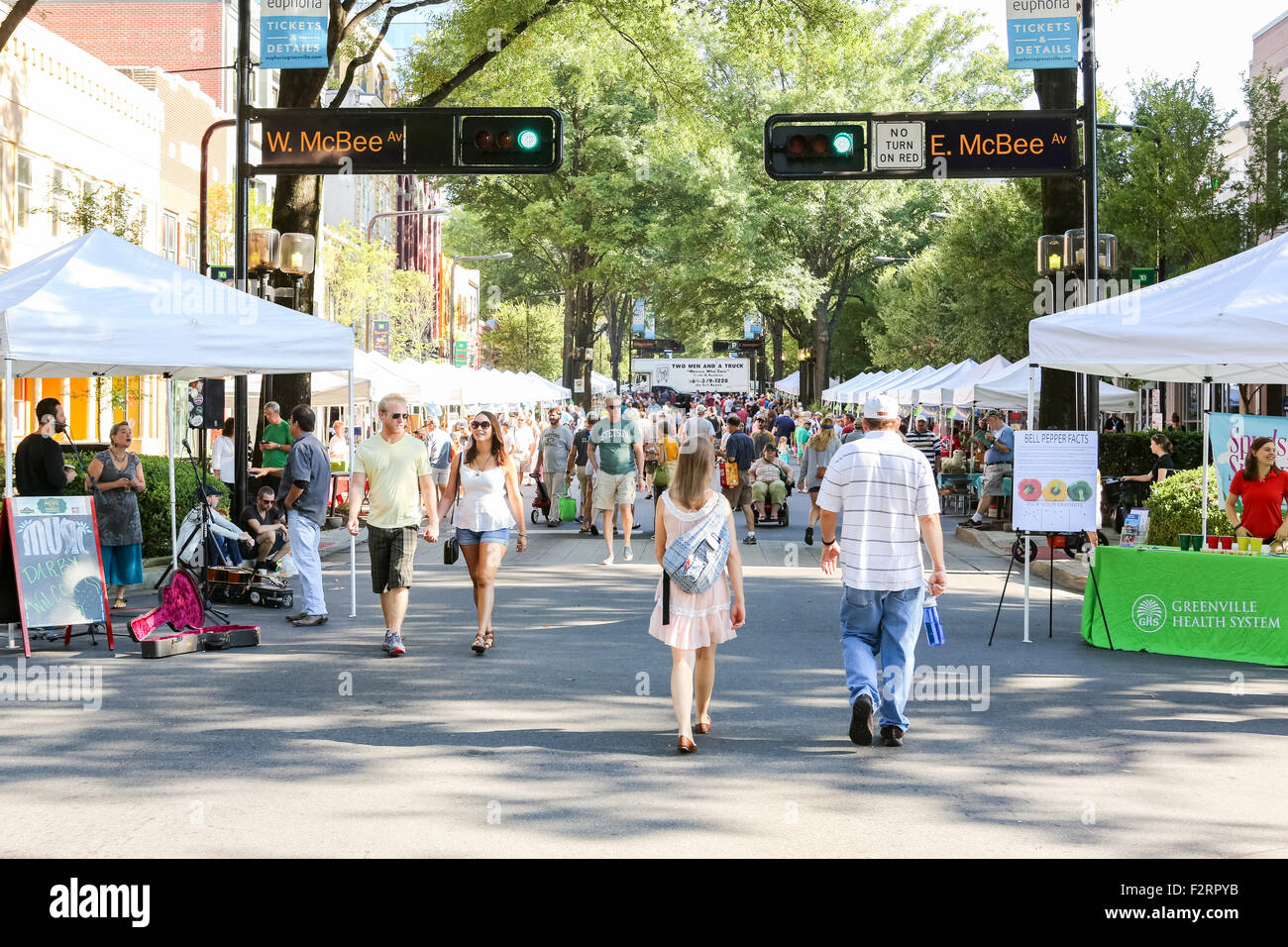 The Farmers Market along Main Street in downtown Greenville, South