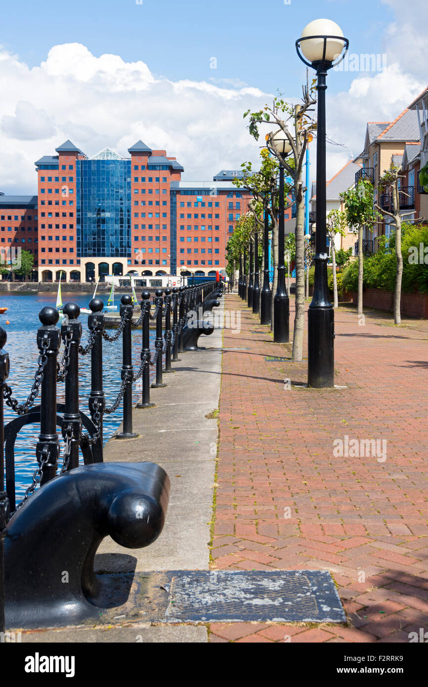 The Anchorage Building from Erie Basin, Salford Quays, Manchester, England, UK Stock Photo