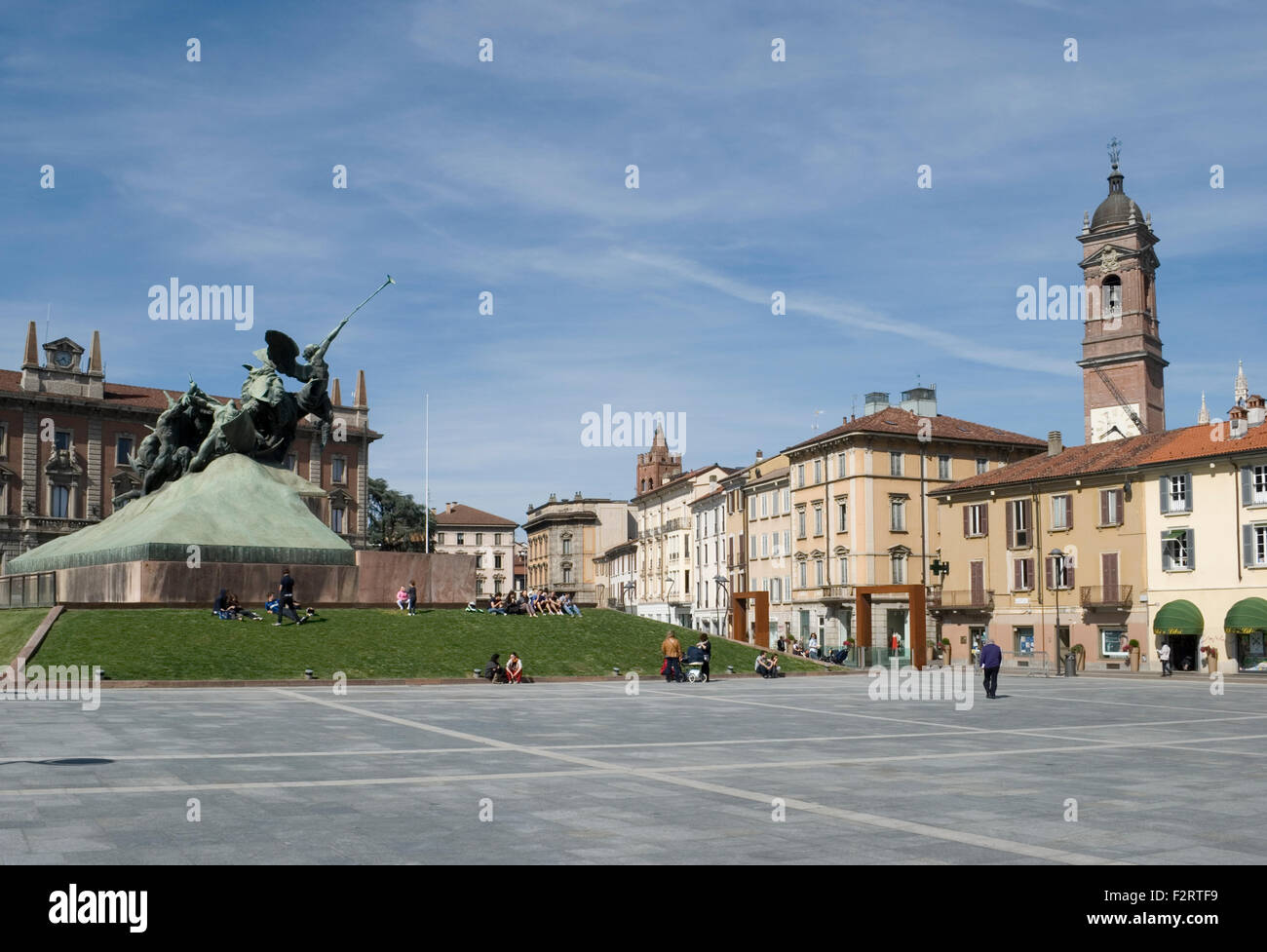 Piazza Trento e Trieste square in Monza - Lombardy region, Italy Stock Photo