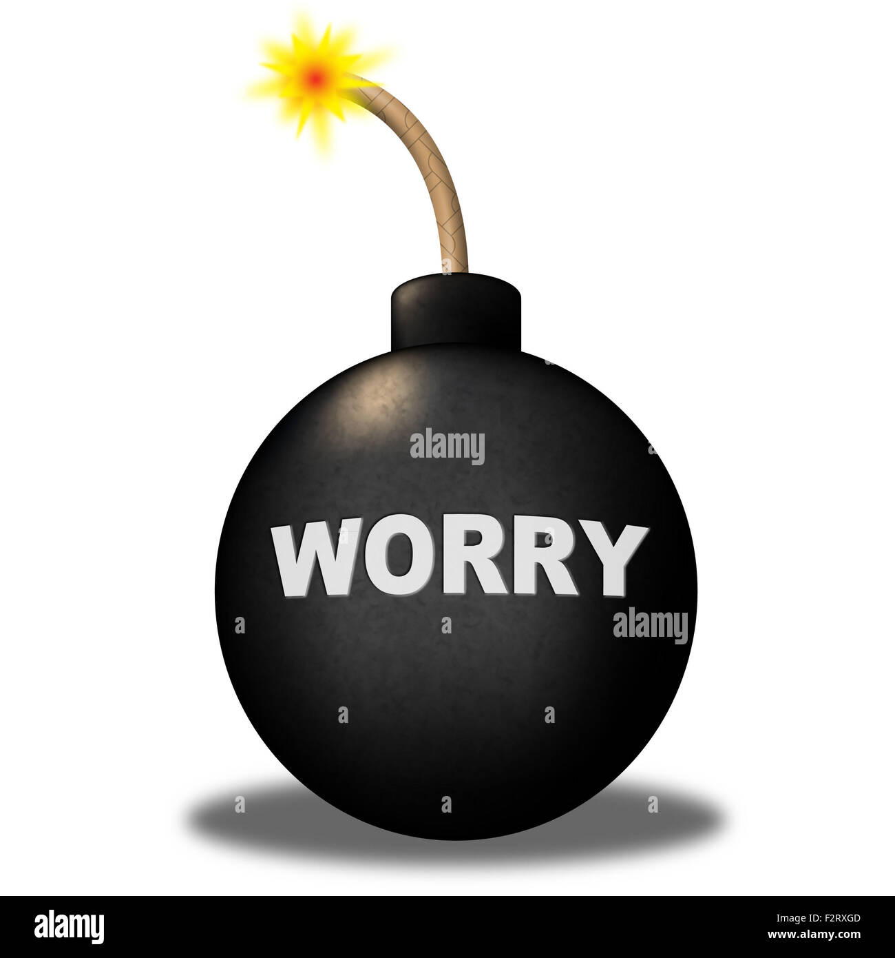 Worry Alert Indicating Angst Afraid And Dangerous Stock Photo