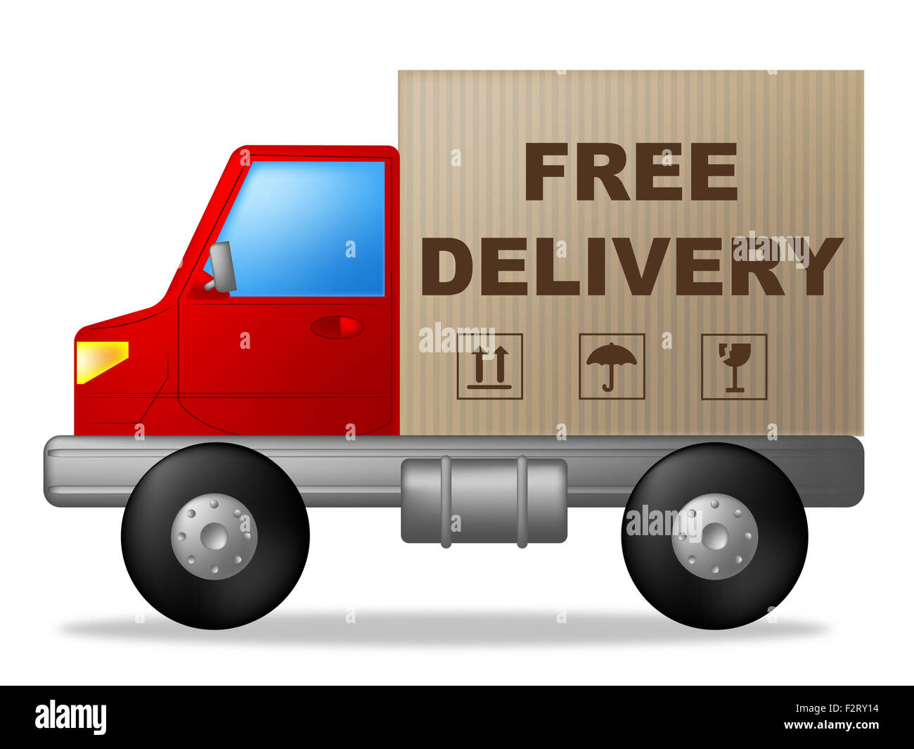 Free Delivery Meaning Parcel Delivering And Sending Stock Photo Alamy
