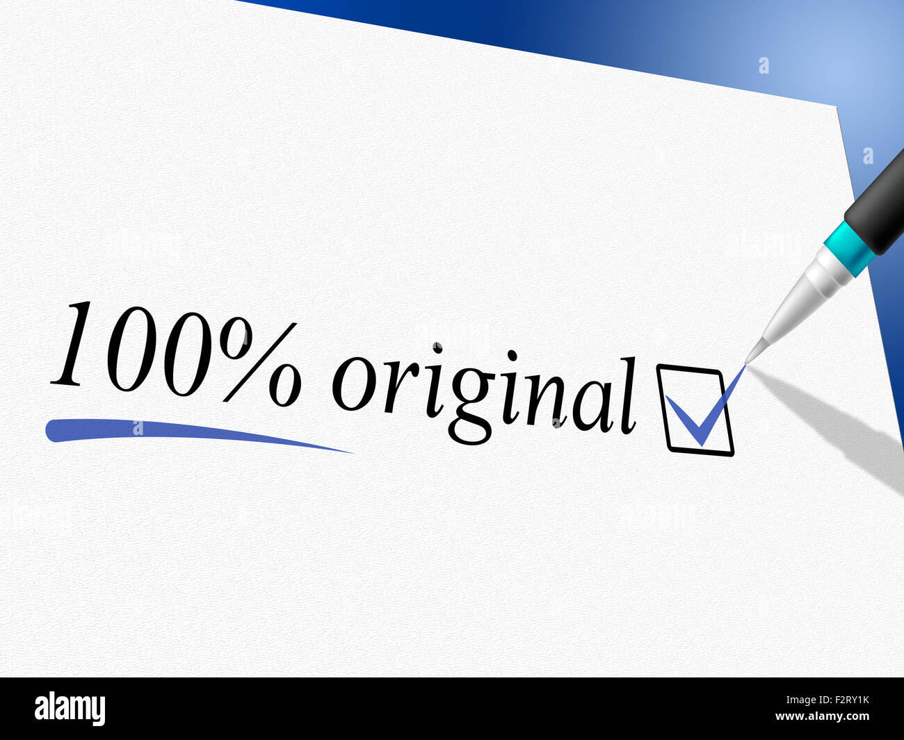 Hundred Percent Original Showing Bona Fide And Real Stock Photo Alamy