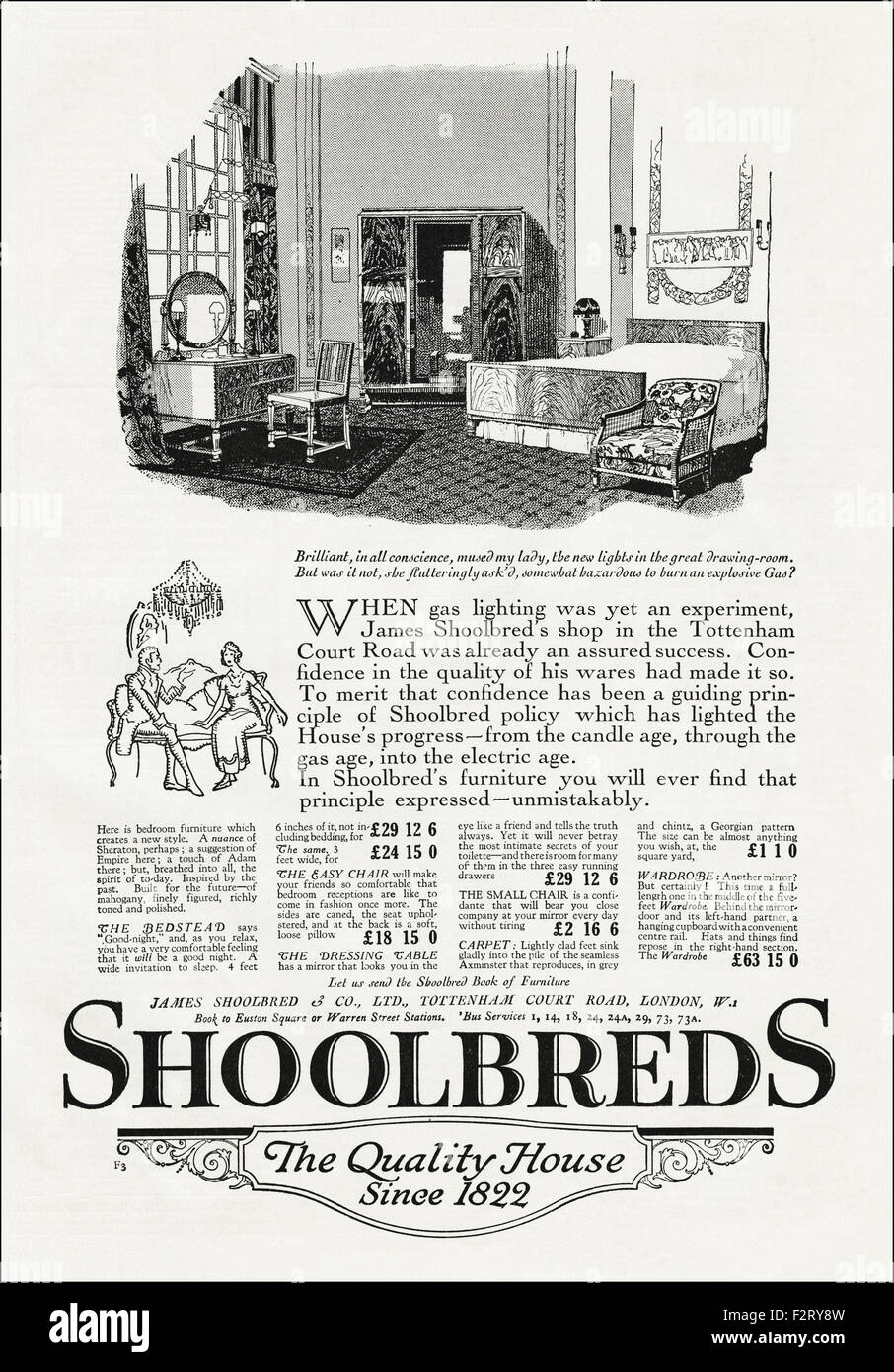 1920s advertisement. Advert dated 1923 advertising Shoolbreds
