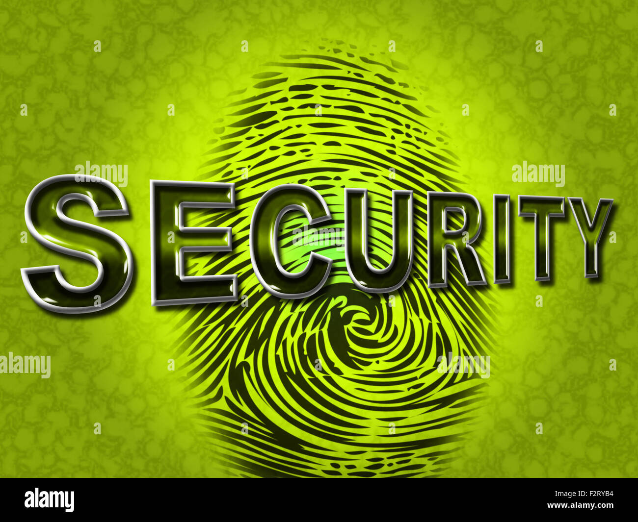 Security Fingerprint Meaning Company Id And Brand Stock Photo Alamy