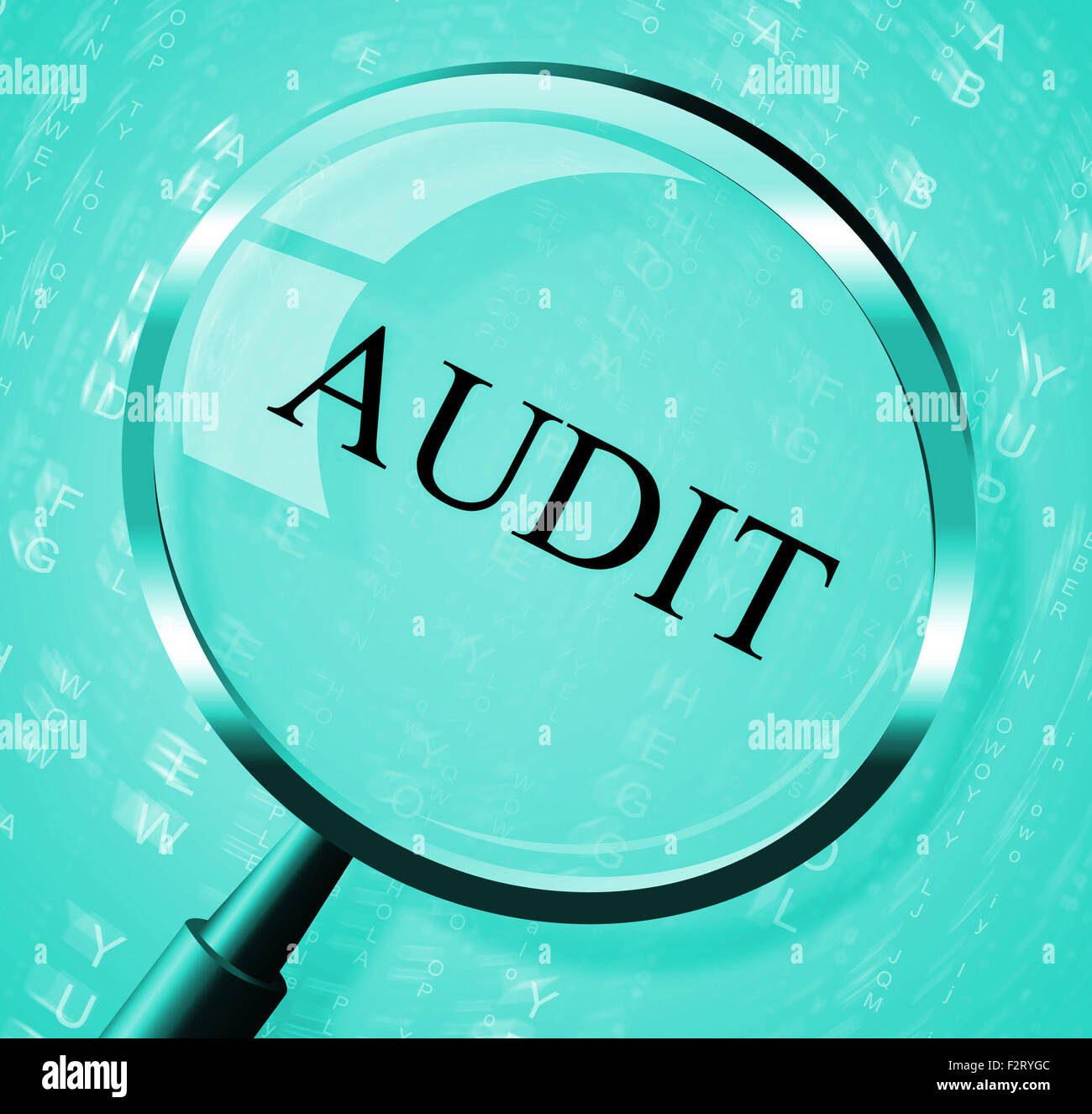 Audit Magnifier Indicating Inspection Magnification And Analysis Stock ...