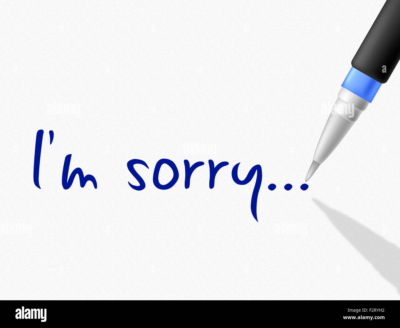 I'm Sorry Meaning Communicate Message And Send Stock Photo - Alamy
