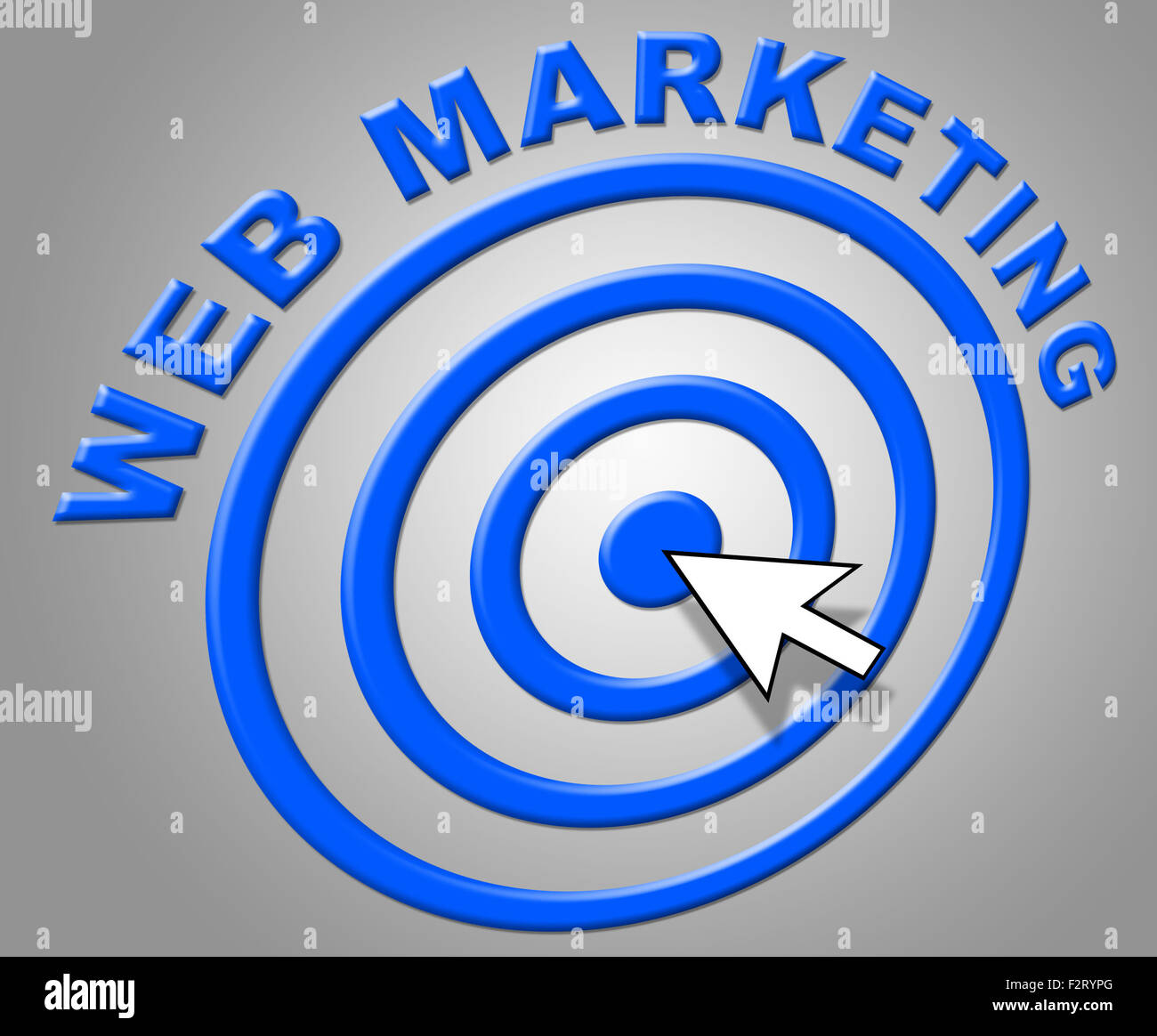 Web Marketing Representing Sales Net And Promotions Stock Photo