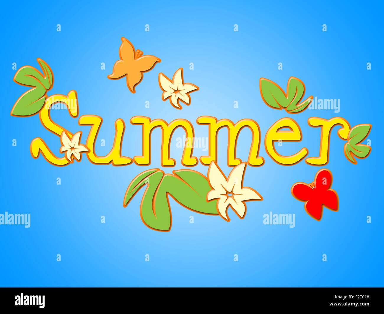 Summer Flowers Showing Petals Warm And Florals Stock Photo