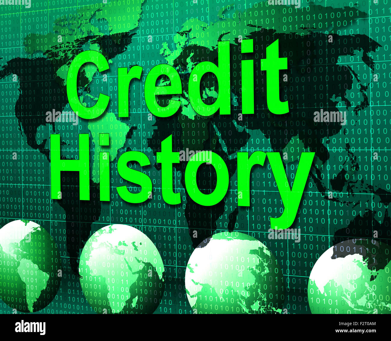 Credit History Showing Financial Report And Shopping Stock Photo Alamy