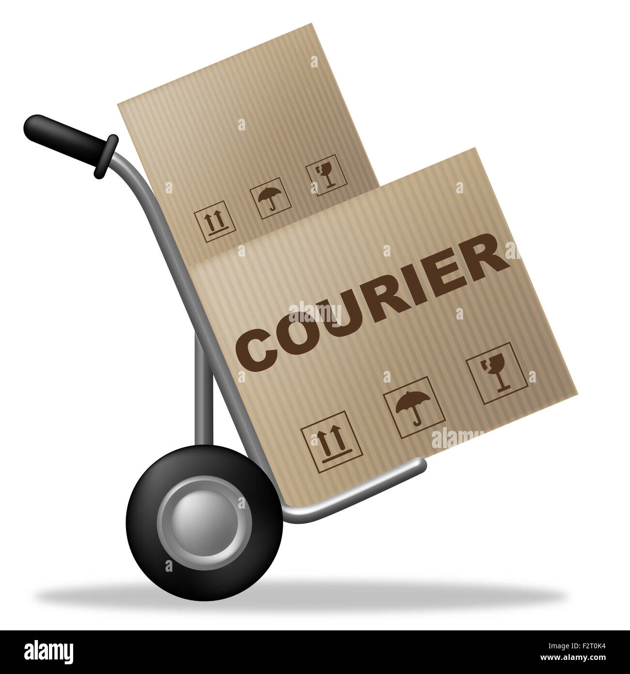 Courier Package Indicating Shipping Box And Post Stock Photo Alamy
