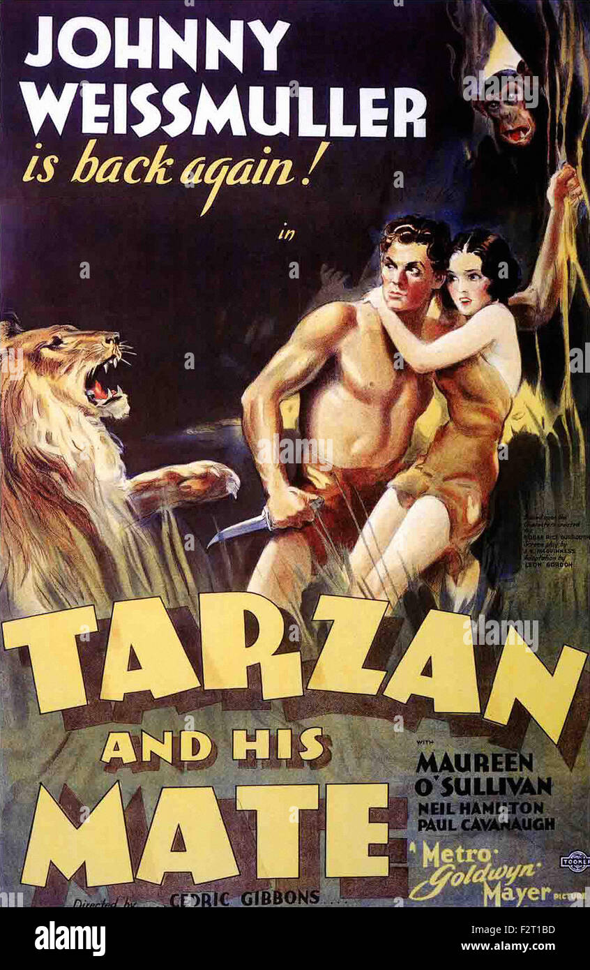 Tarzan and His Mate - Movie Poster Stock Photo - Alamy