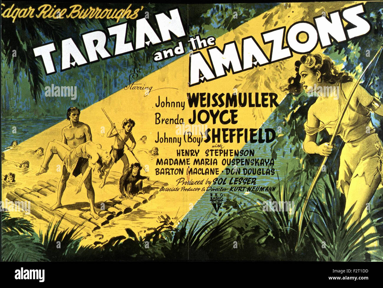 Tarzan and the Amazons - Movie Poster Stock Photo