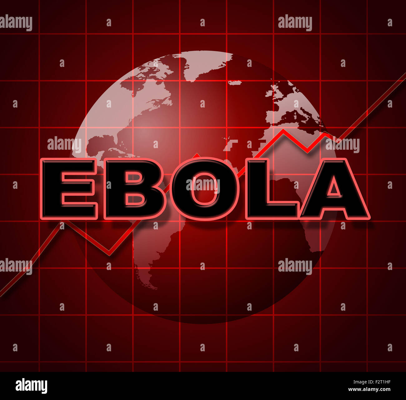 Ebola Graph Showing Graphic Infochart And Statistics Stock Photo