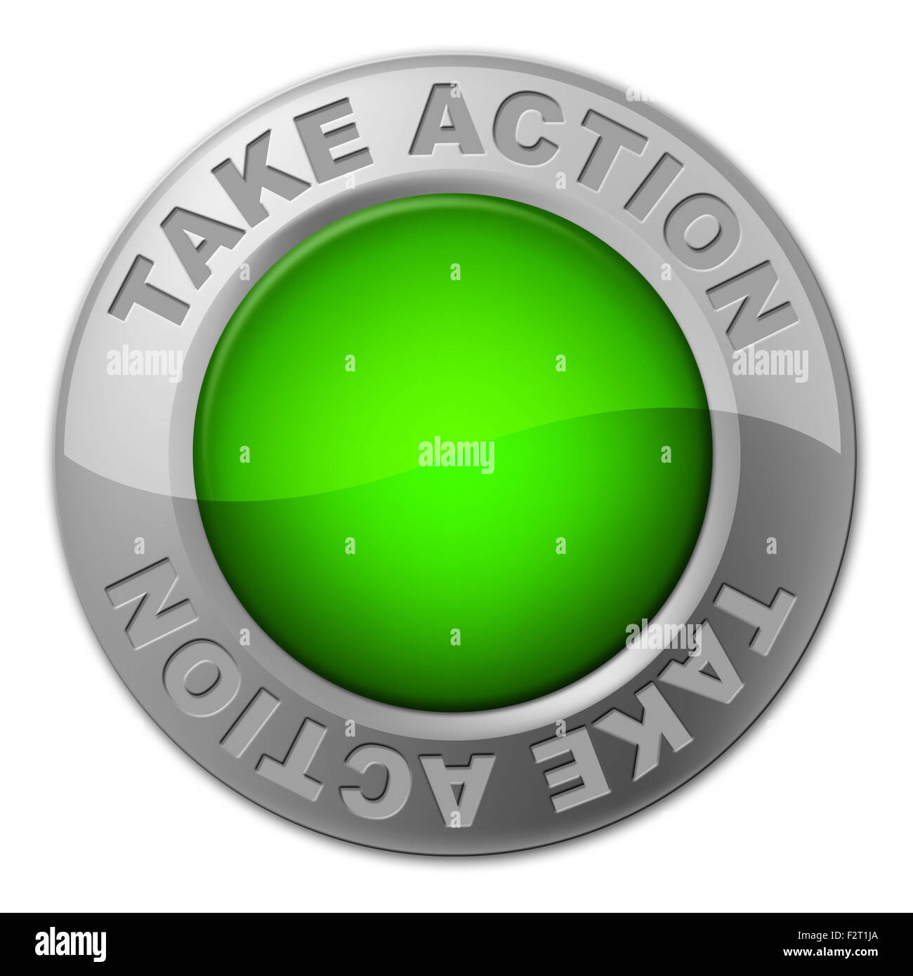 Take Action Button Indicating Do It And Proactive Stock Photo - Alamy