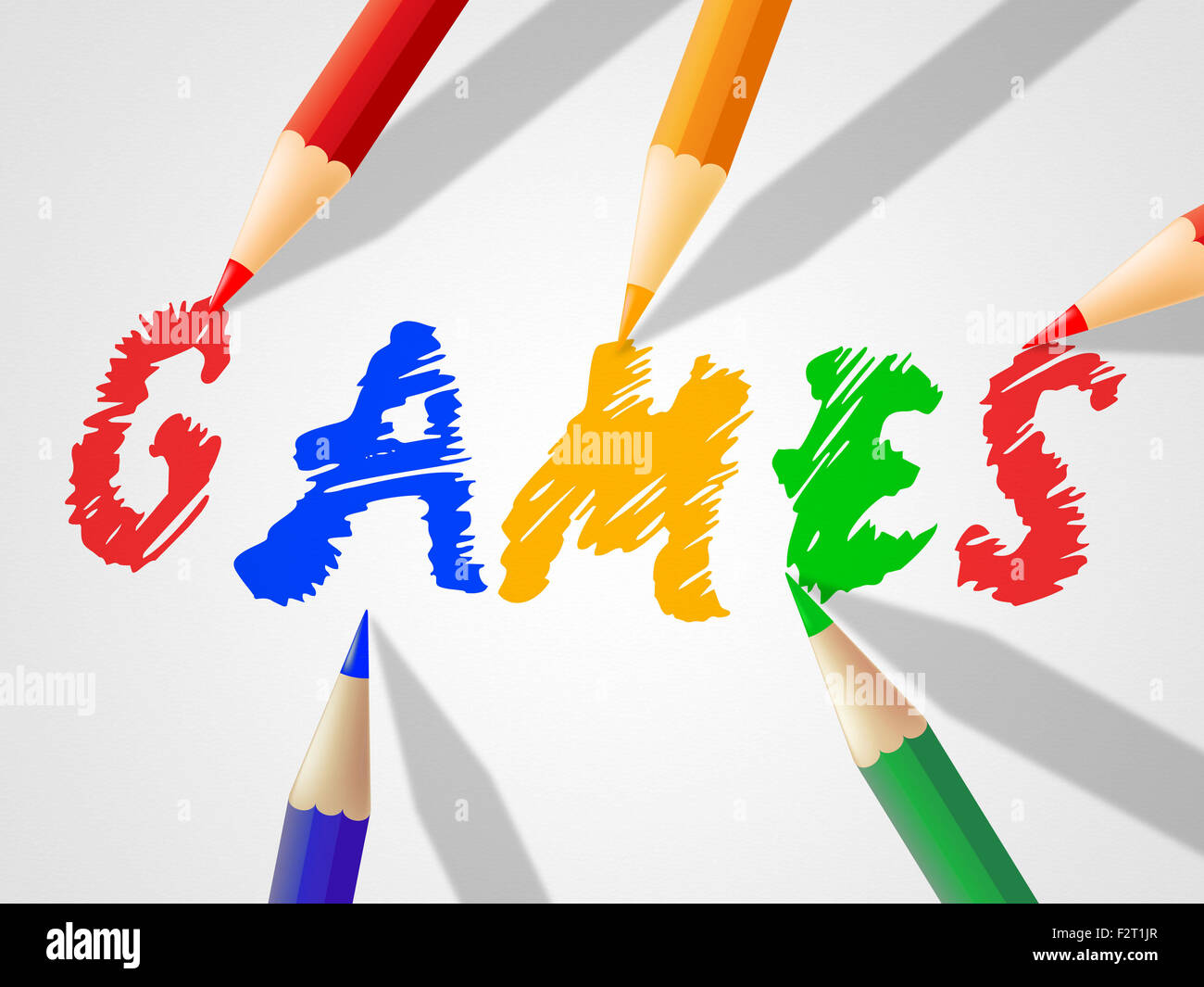 Kids Games Meaning Play Time And Gaming Stock Photo Alamy