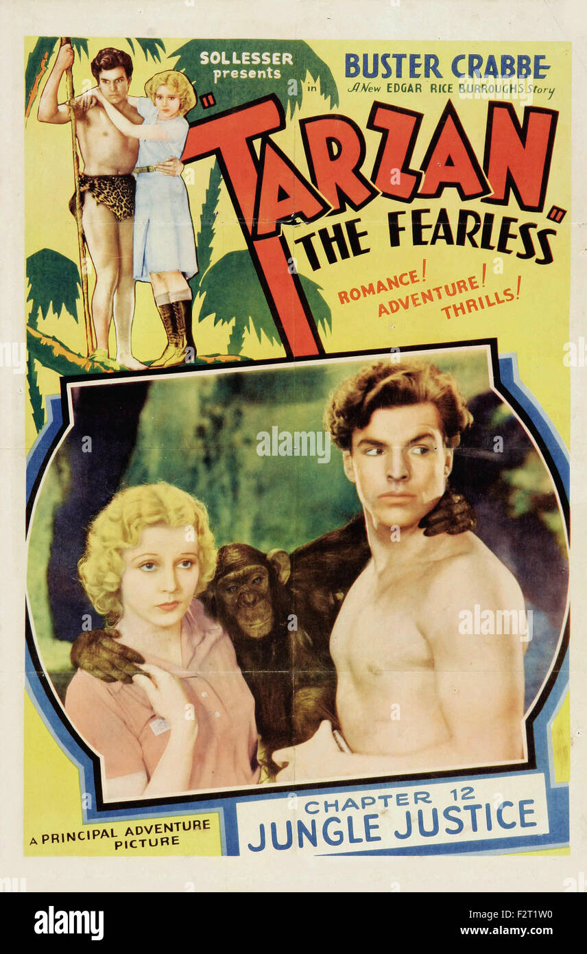 Tarzan the Fearless - Movie Poster Stock Photo