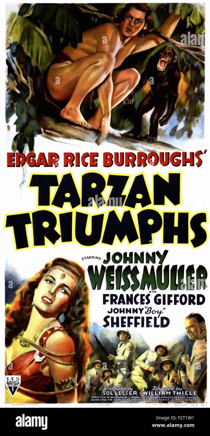 Tarzan Triumphs - Movie Poster Stock Photo