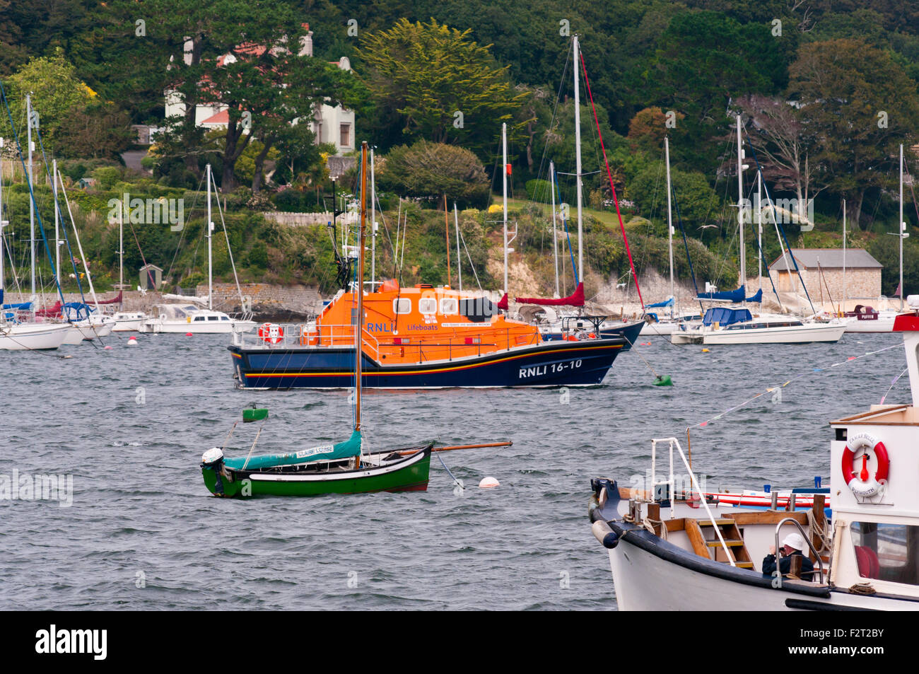Falmouth RNLI Lifeboat Moored In Falmouth Harbour Cornwall England UK Stock Photo
