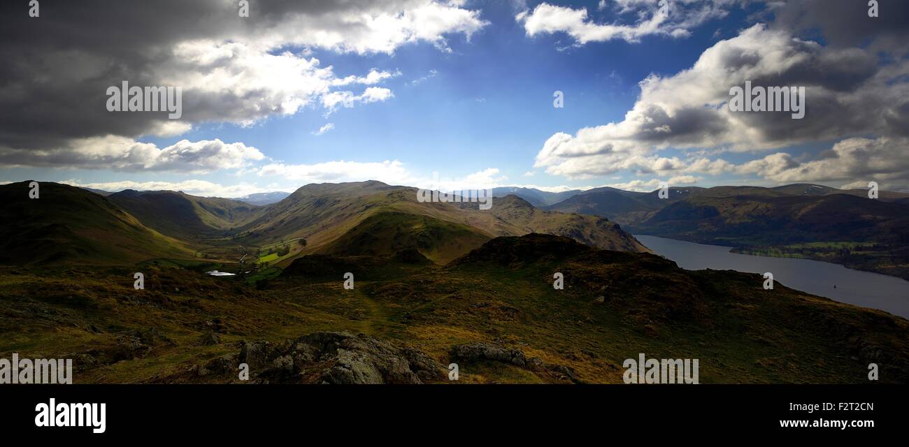 Storm Clouds and Sunshine over the Fells Stock Photo - Alamy
