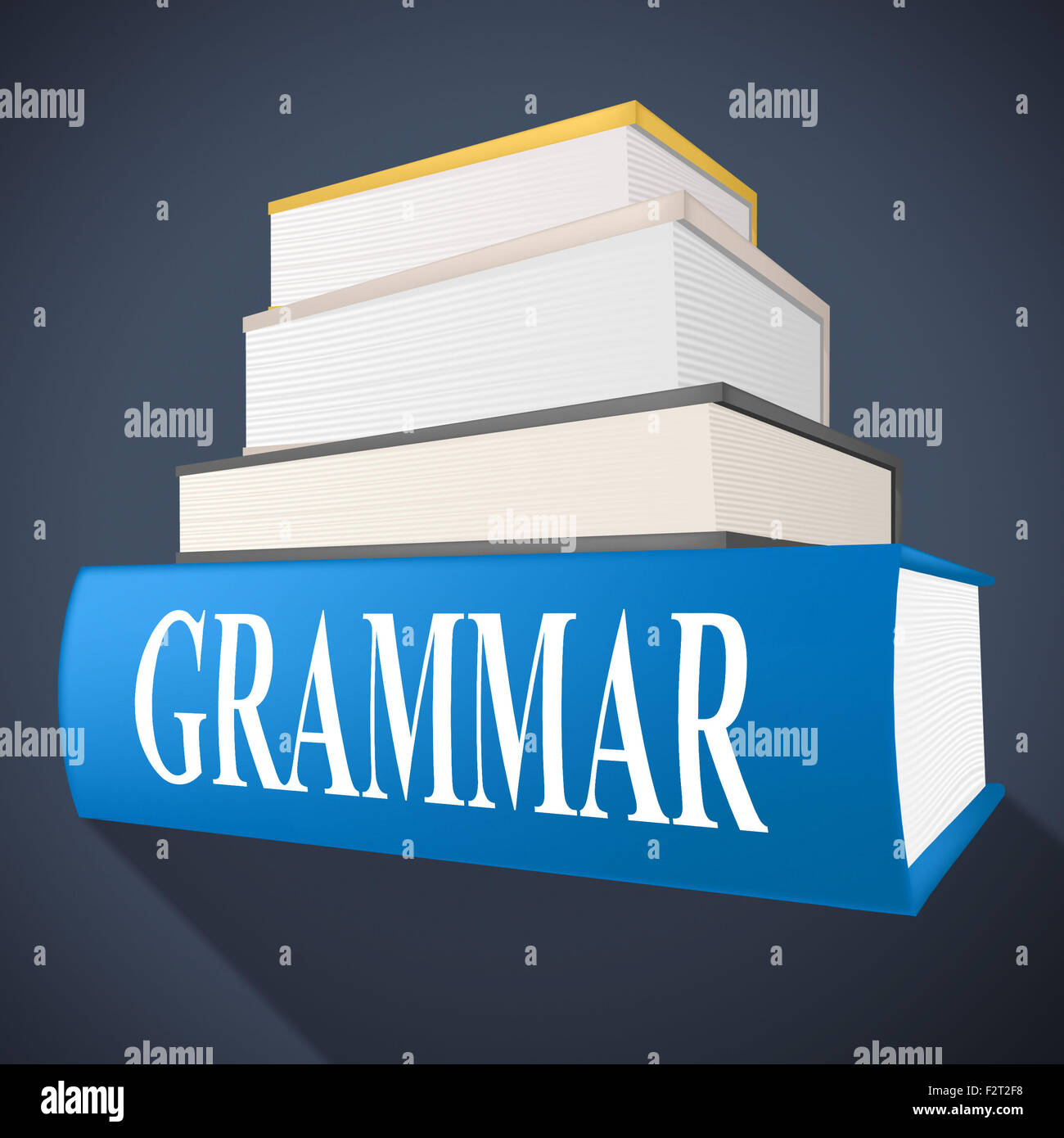 Grammar Book Showing Rules Of Language And Tutoring Learning Stock