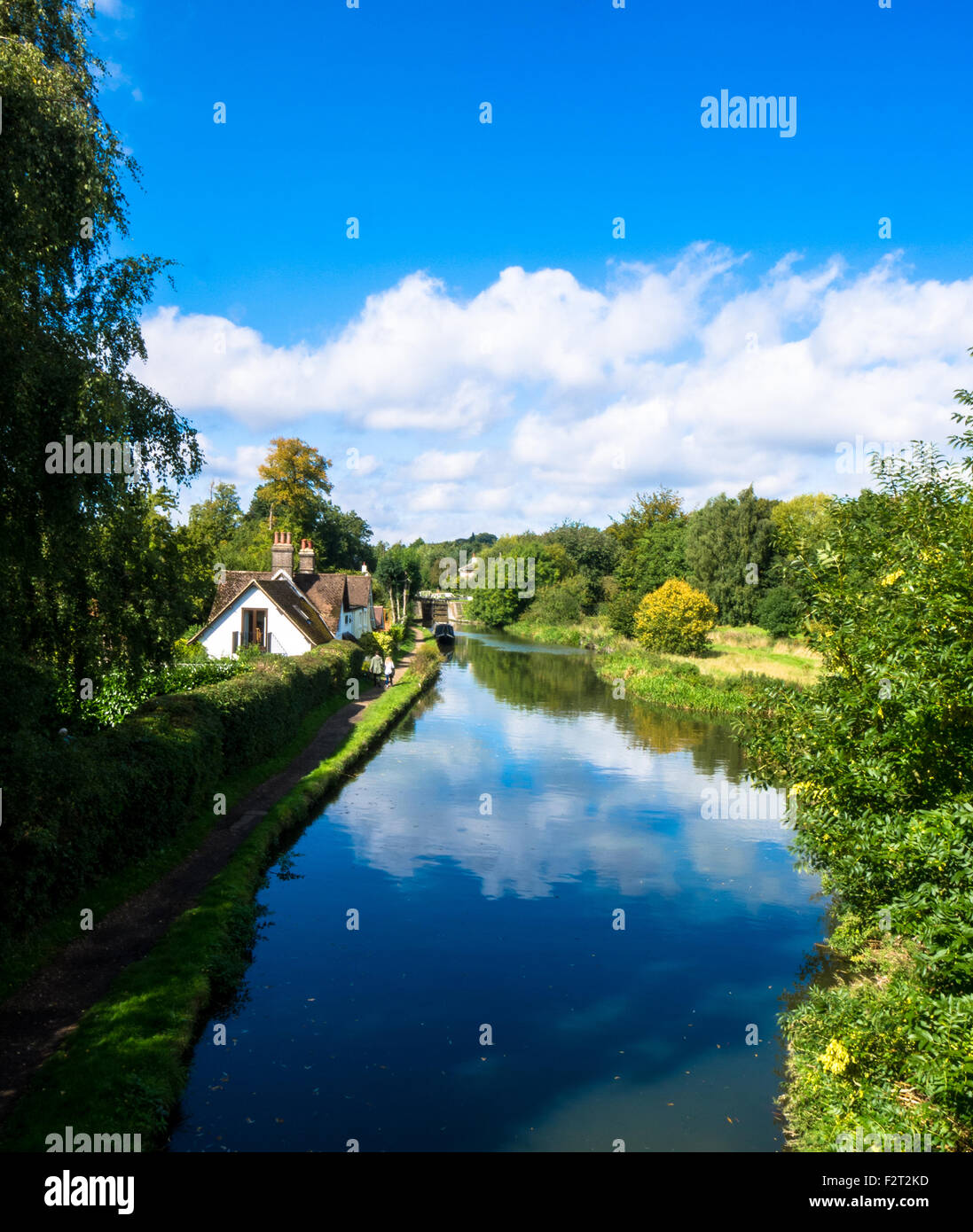 The Grand Union Canal at Bourne End near Berkhamsted, Hertfordshire Stock Photo