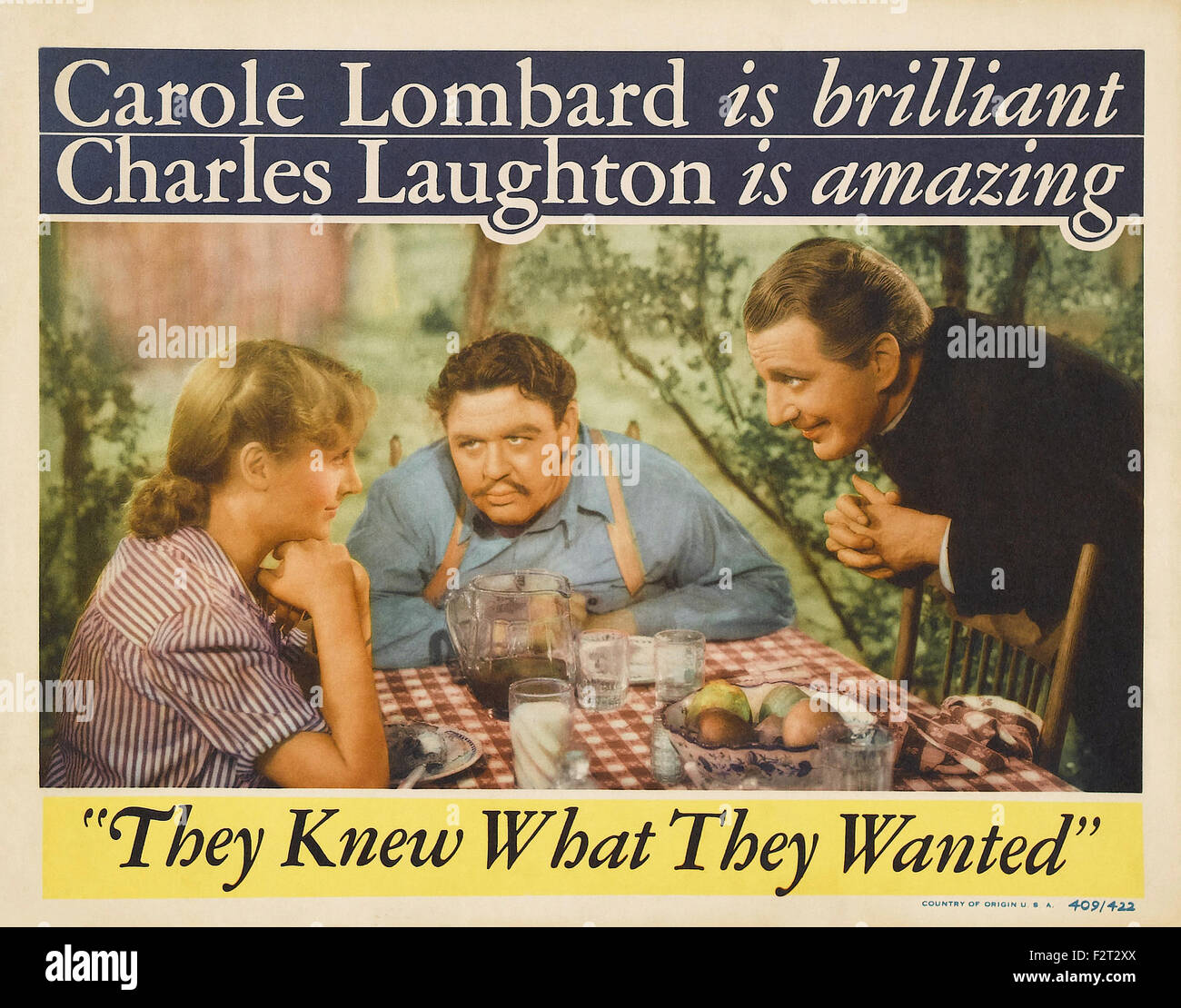 They Knew What They Wanted - Movie Poster Stock Photo
