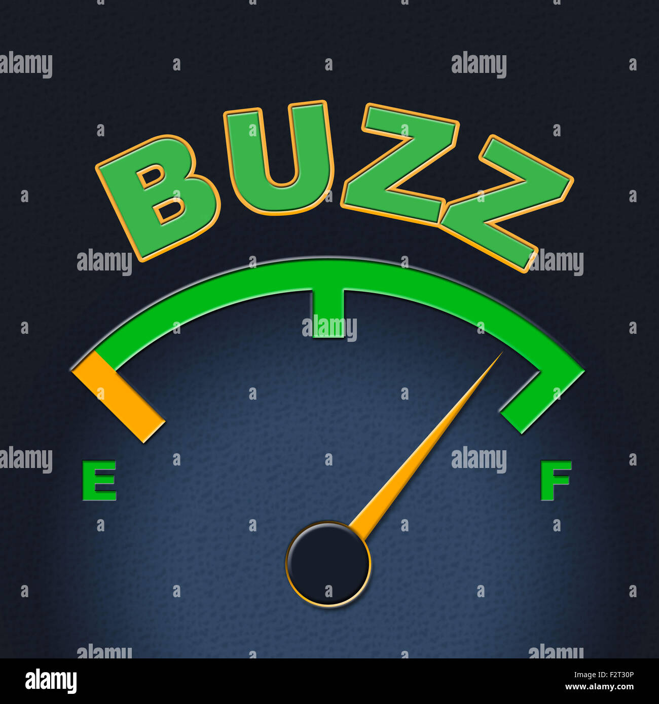 Buzz Gauge Meaning Excitement Dial And Attention Stock Photo Alamy