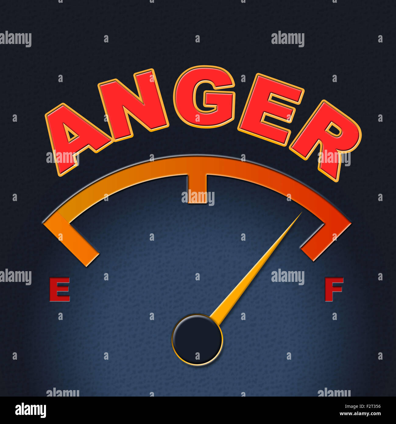 Anger Gauge Representing Dial Outraged And Scale Stock Photo
