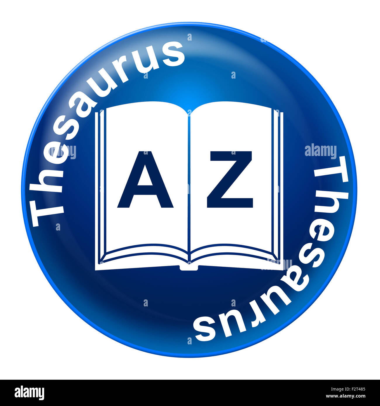 Thesaurus Sign Representing Know How And Display Stock Photo