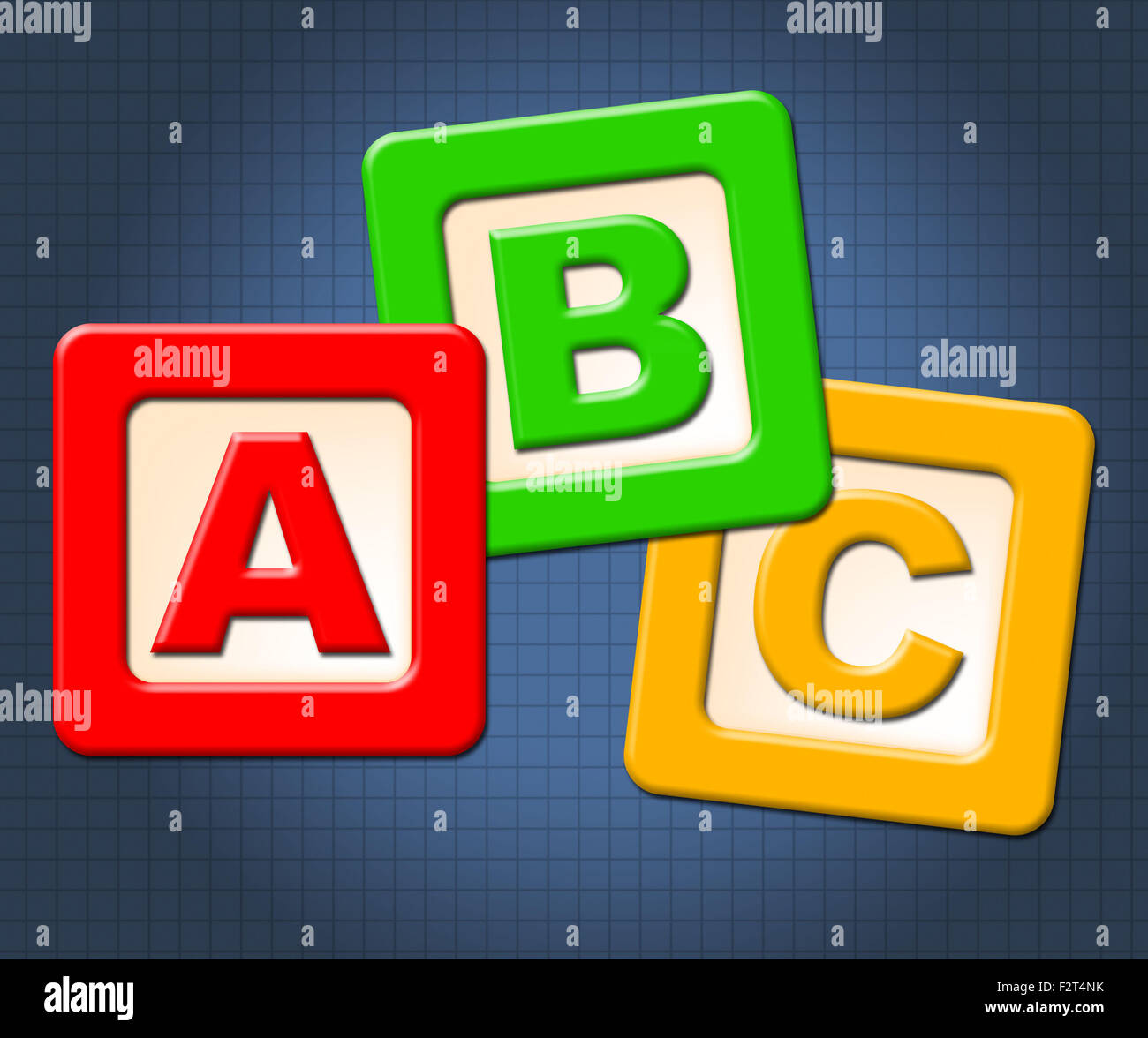 Abc Kids Blocks Representing Early Education And Toddlers Stock Photo