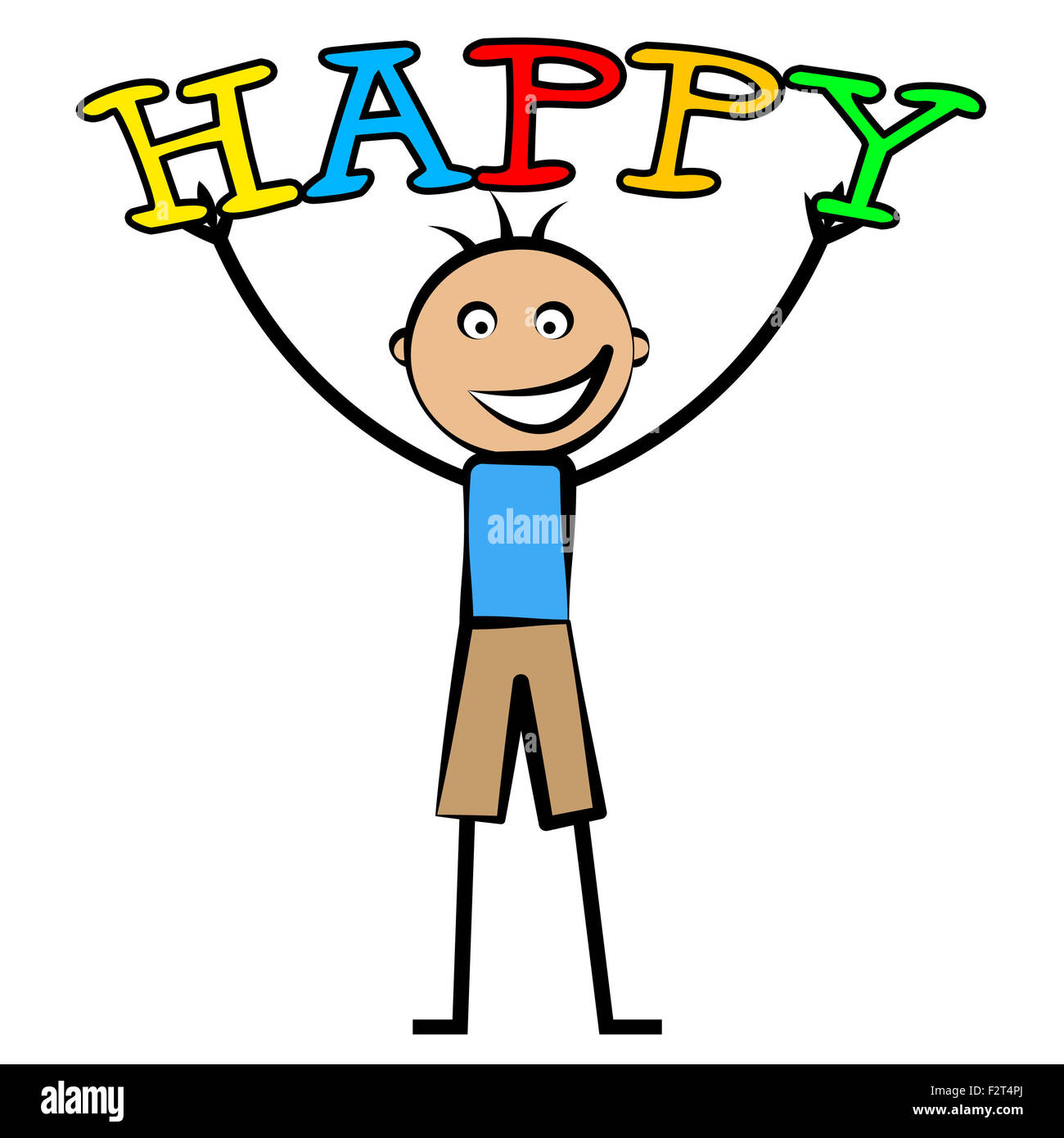 Happy Boy Meaning Kid Toddlers And Enjoy Stock Photo Alamy