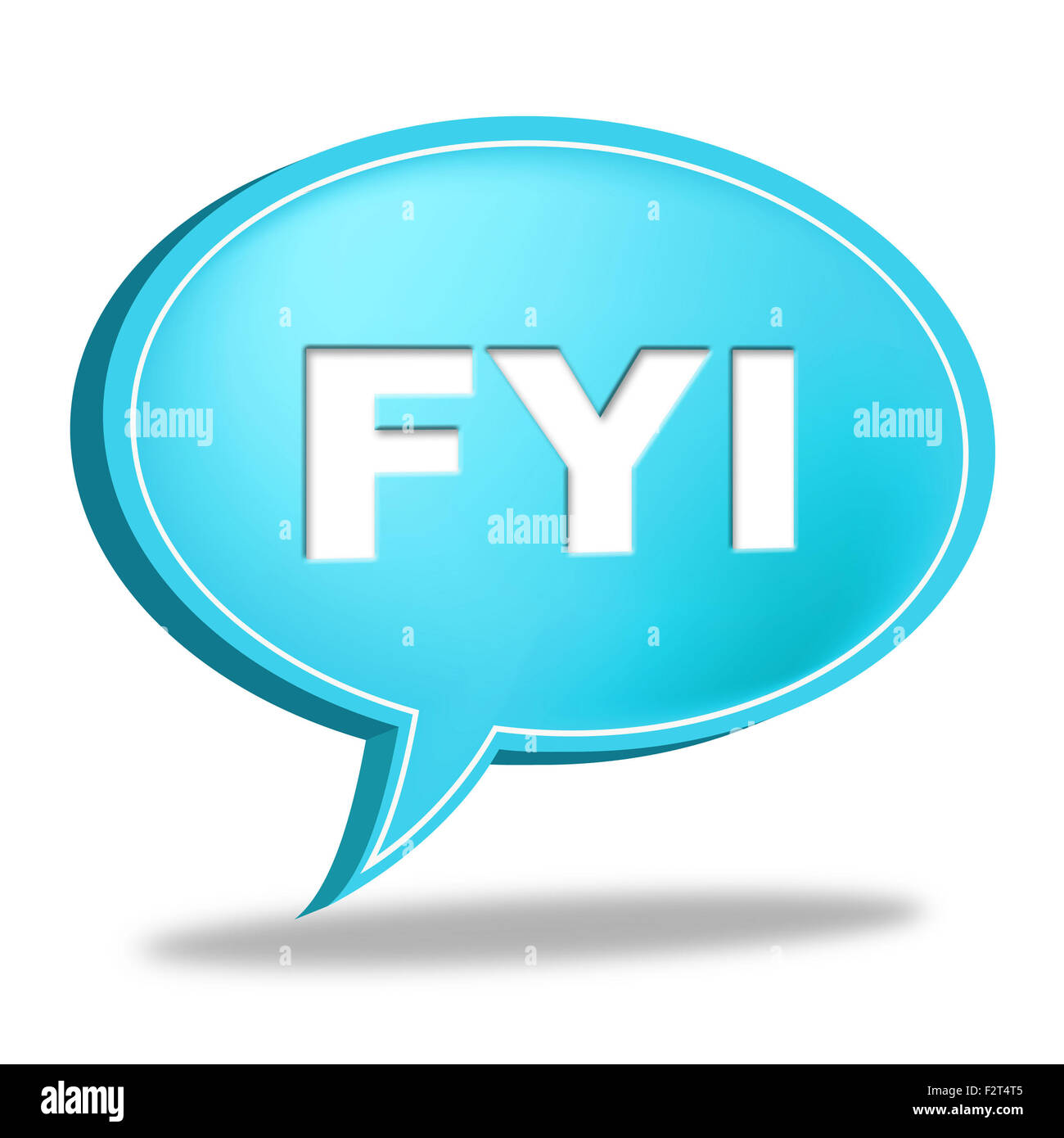 Fyi Speech Bubble Meaning For Your Information And Knowledge Stock