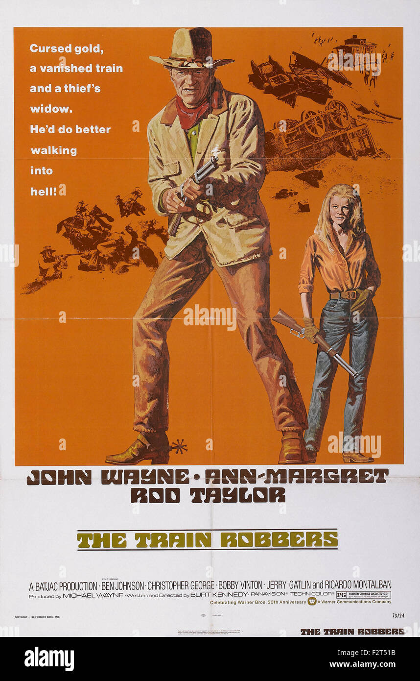 Train Robbers, The (1973) - Movie Poster Stock Photo