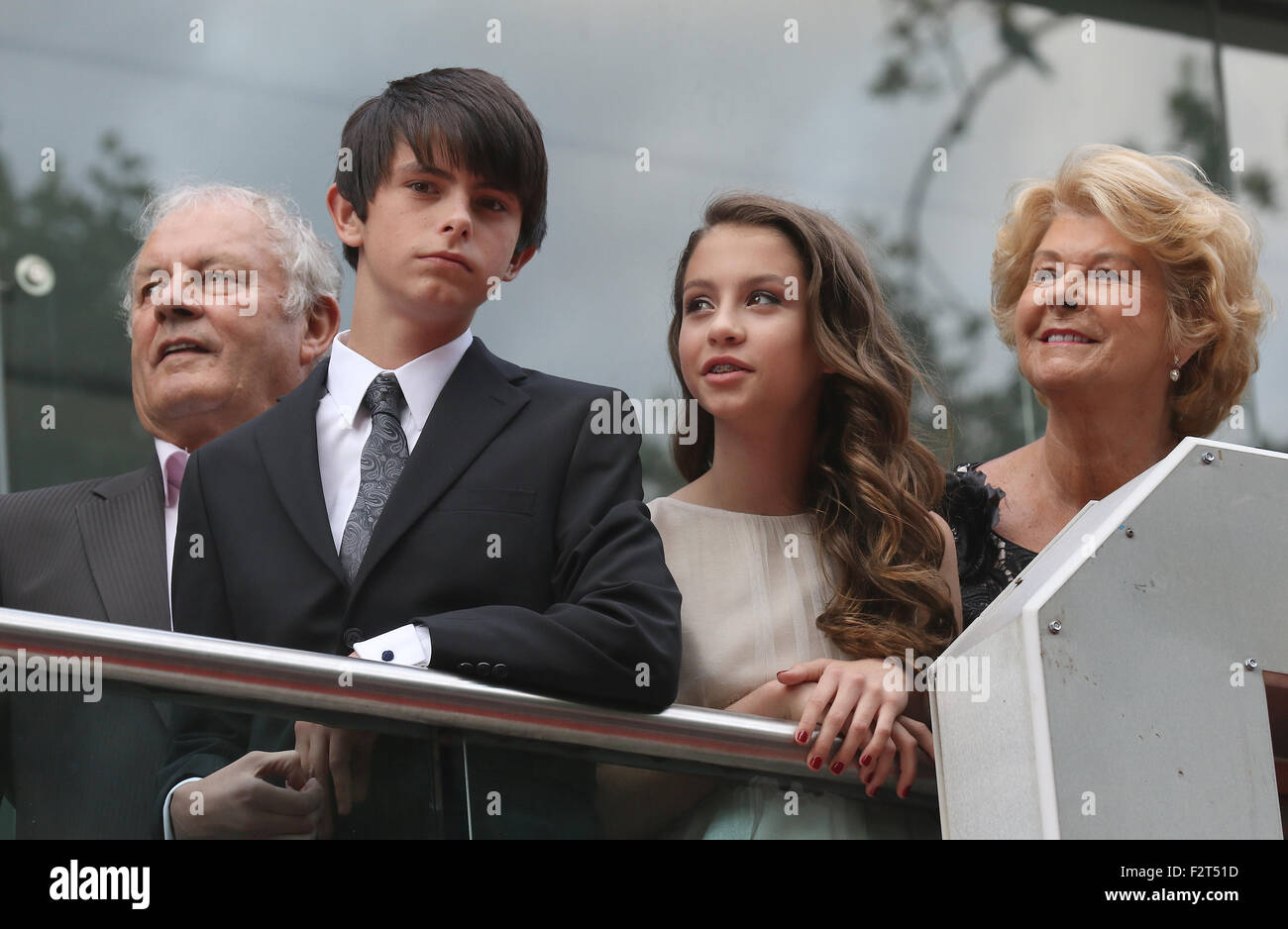 LONDON, UK, 8th July 2015: Dylan Michael Douglas and Carys Zeta-Douglas ...
