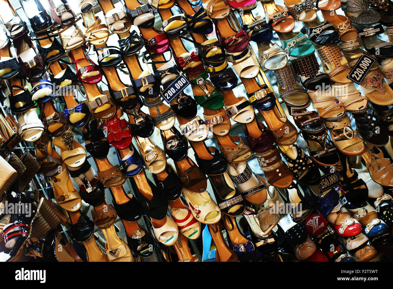 Lots of shoes for sale Stock Photo - Alamy